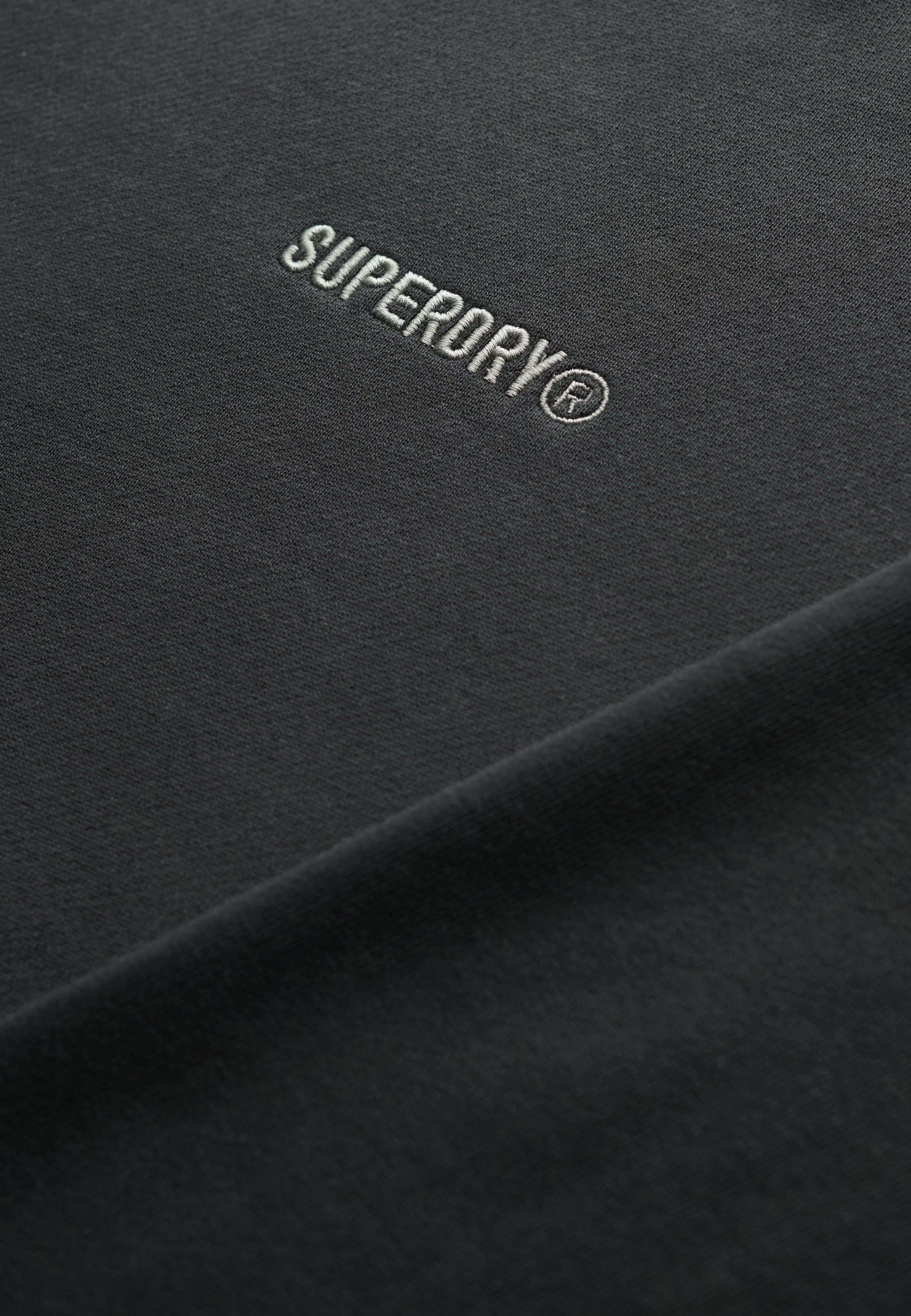 Micro Logo Crew in Washed Black