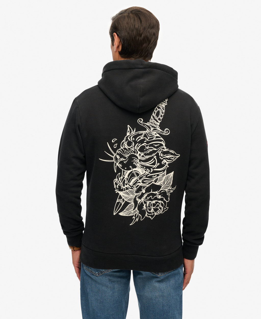 Tattoo Flash Loose Hood In Black