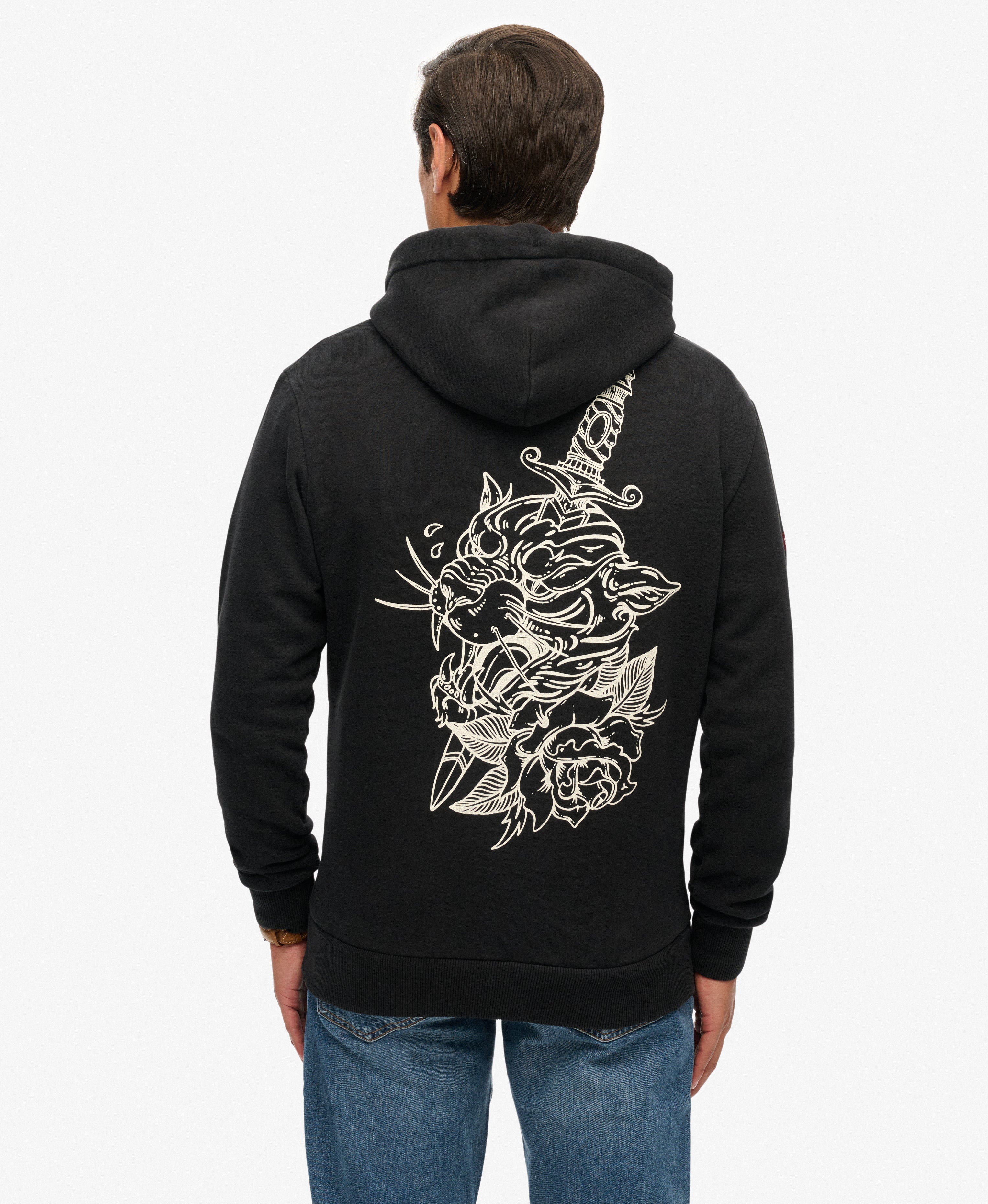 Tattoo Flash Loose Hood In Black