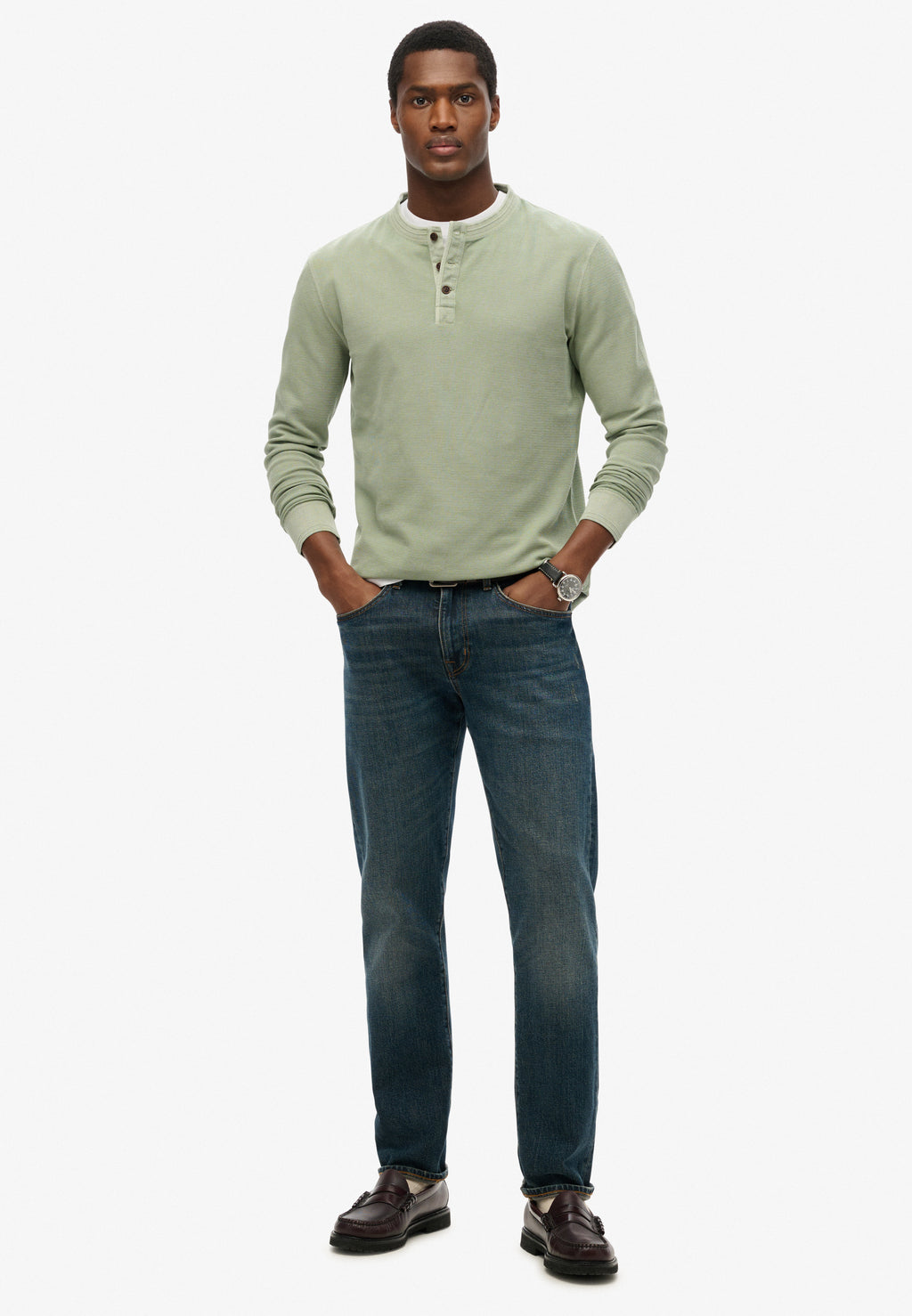 Lw Textured Grandad Top