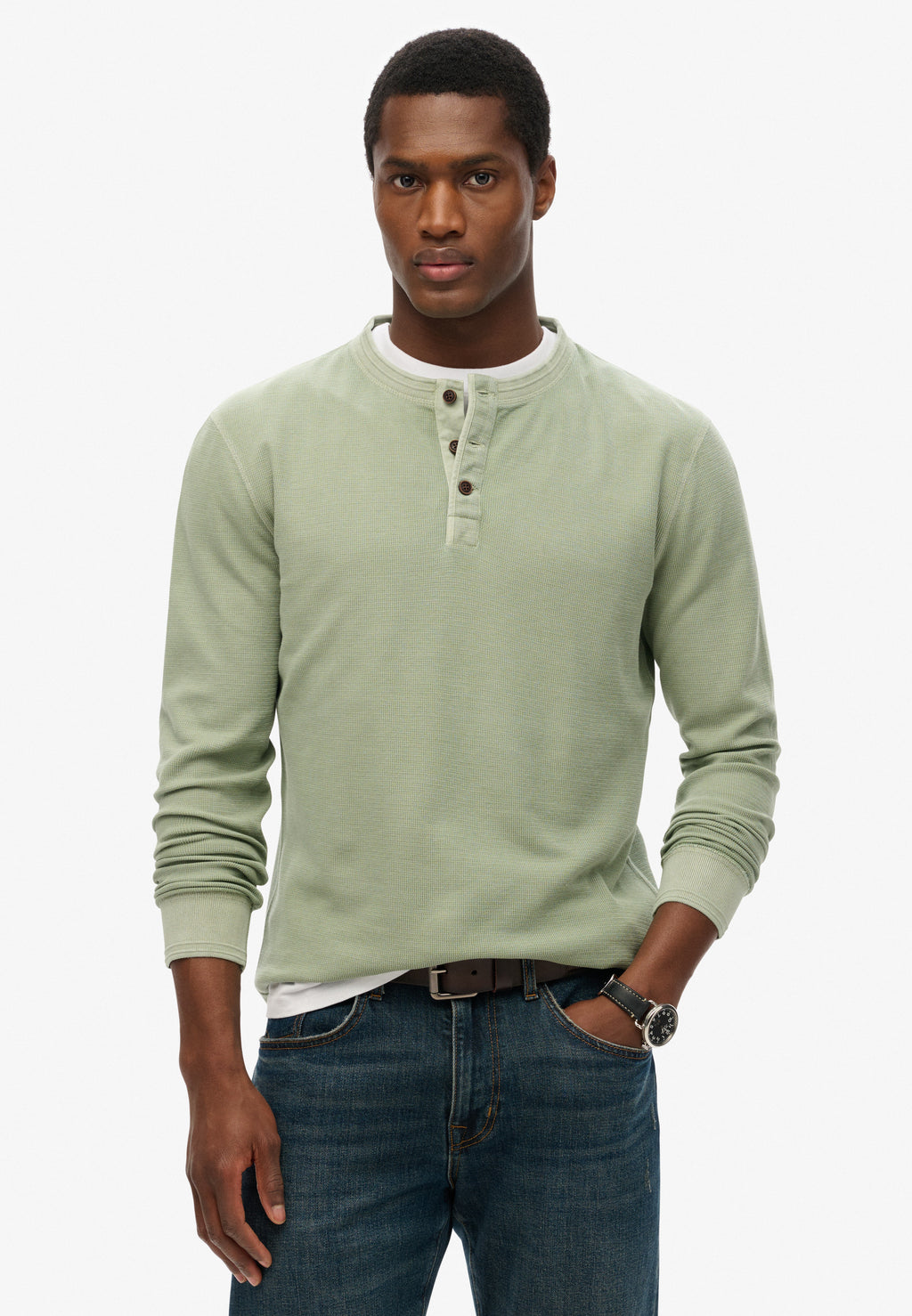 Lw Textured Grandad Top