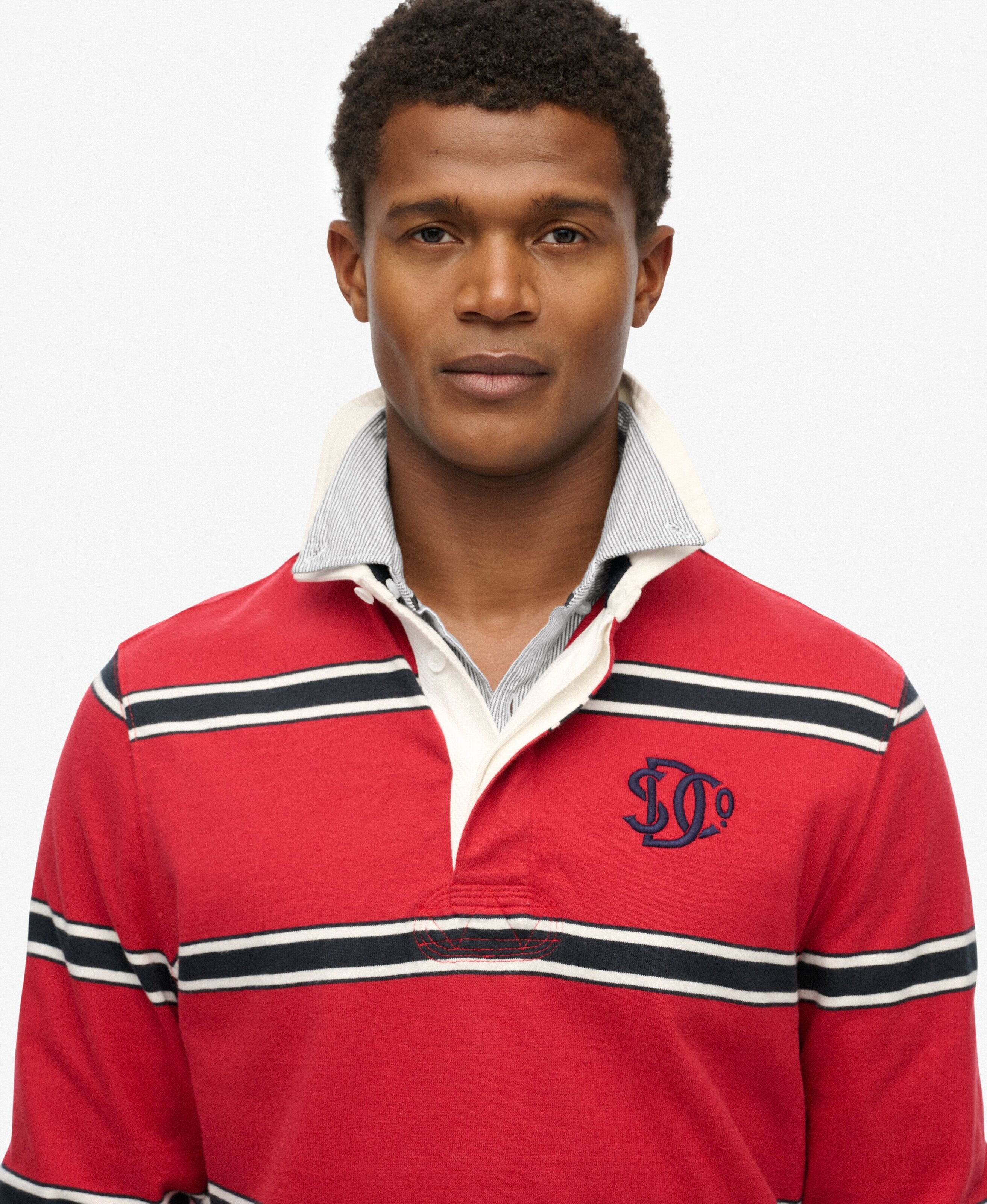 Vintage Athletic Stripe Rugby Top