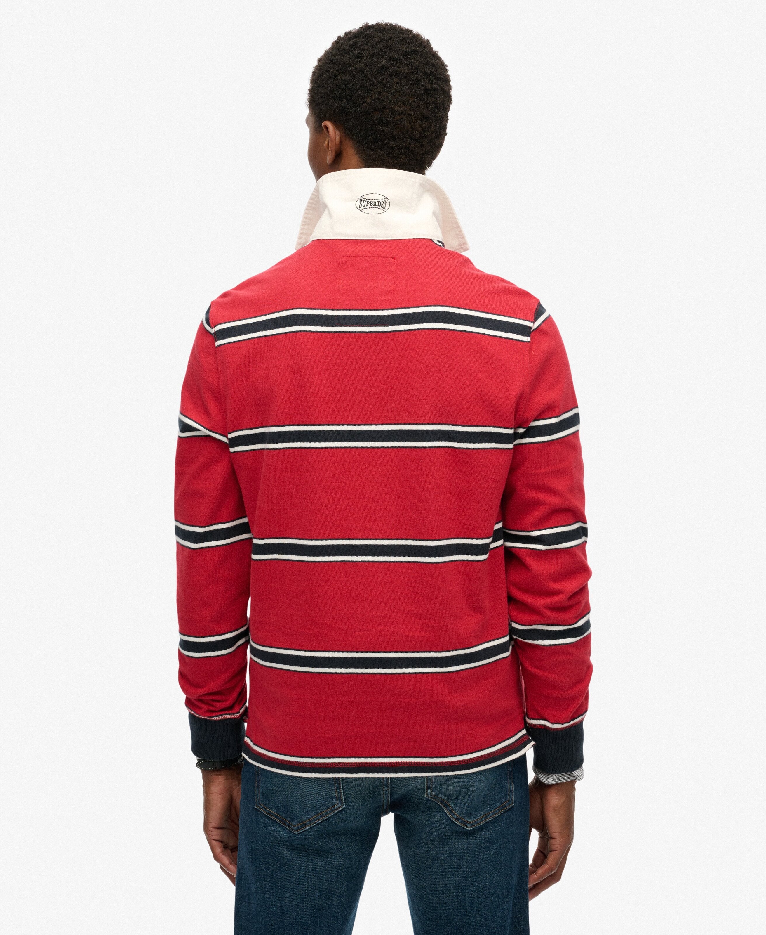 Vintage Athletic Stripe Rugby Top
