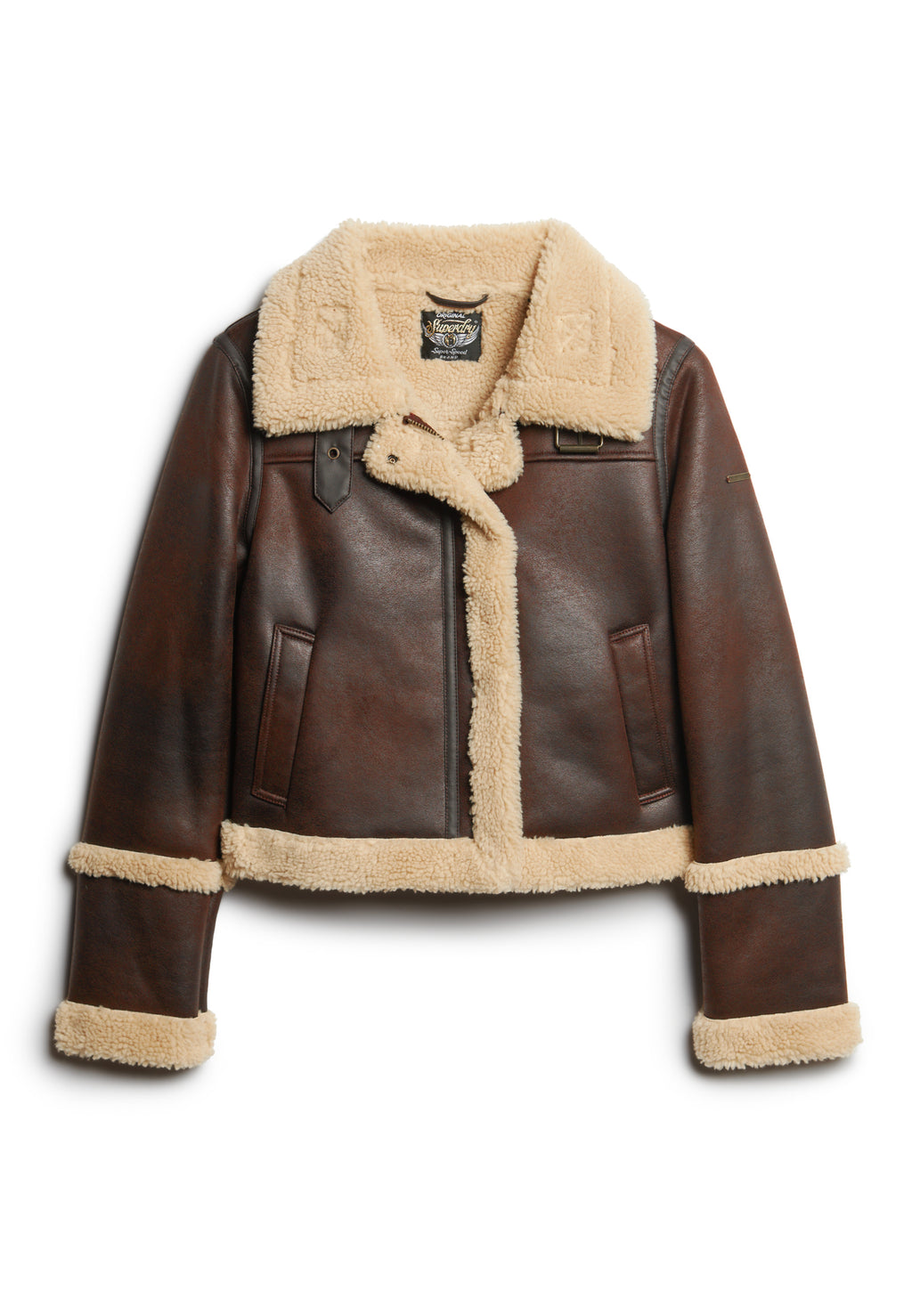 Faux Shearling Aviator Jacket