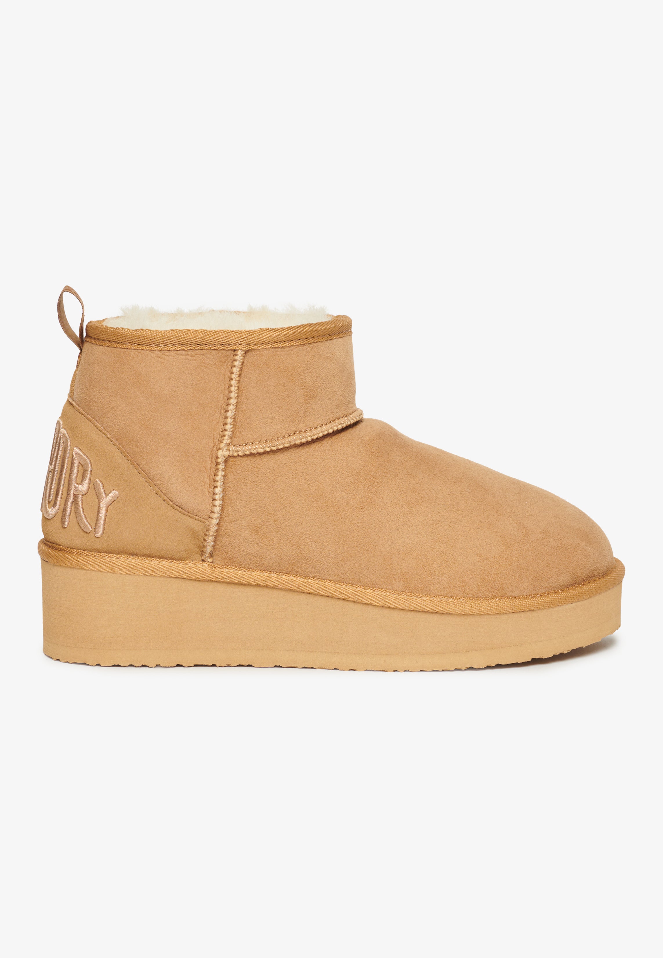 Suede Sherpa Platform Boots