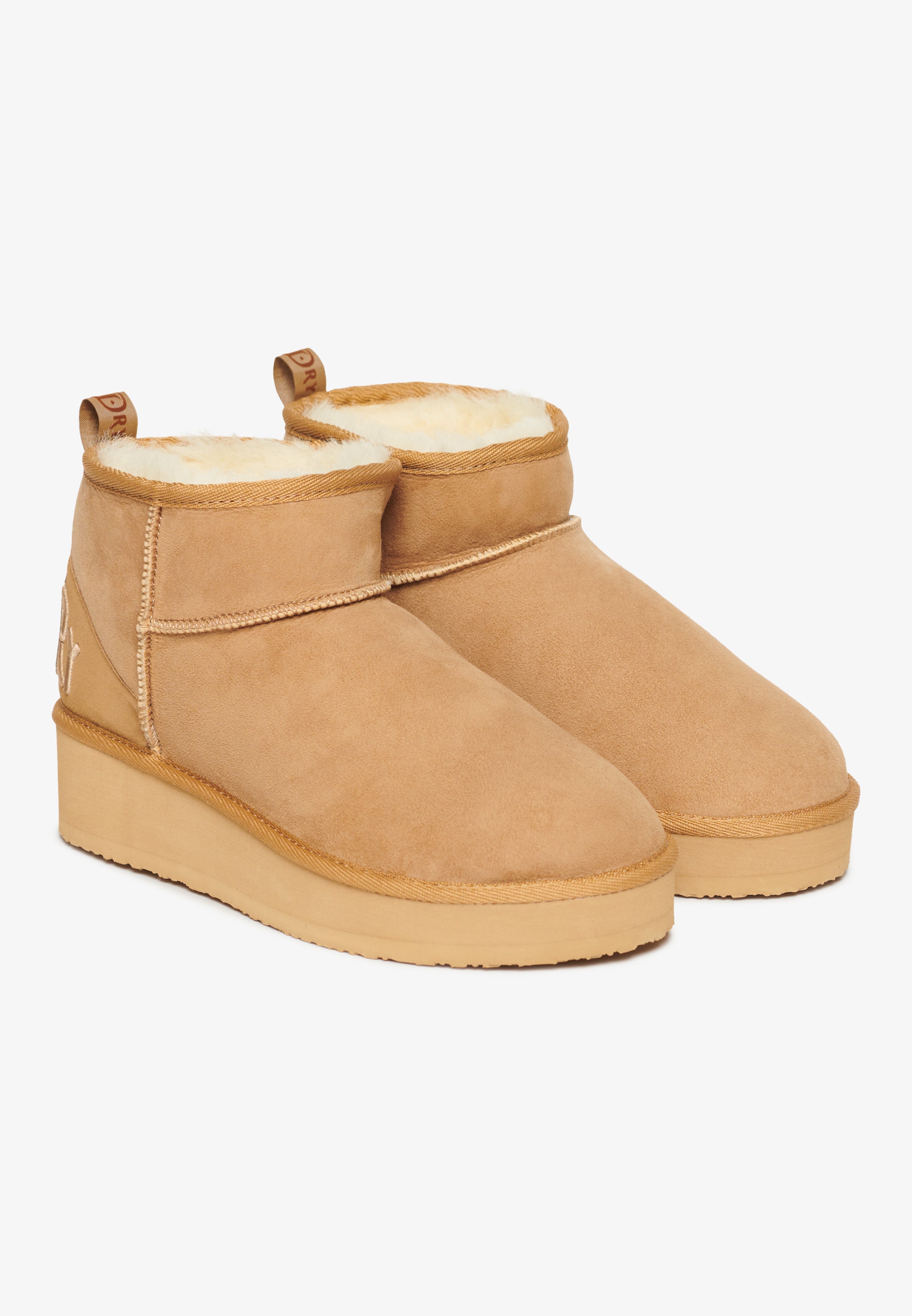 Suede Sherpa Platform Boots
