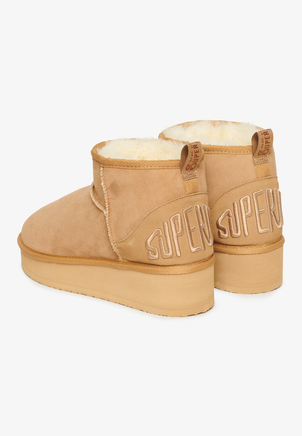 Suede Sherpa Platform Boots