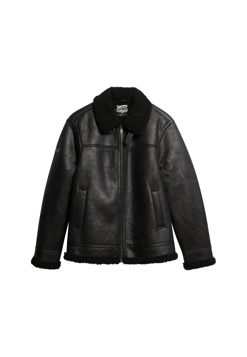 Faux Shearling Aviator Jacket