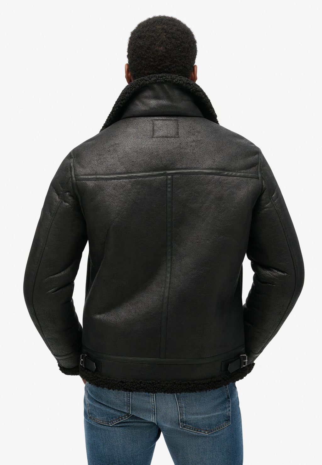 Faux Shearling Aviator Jacket