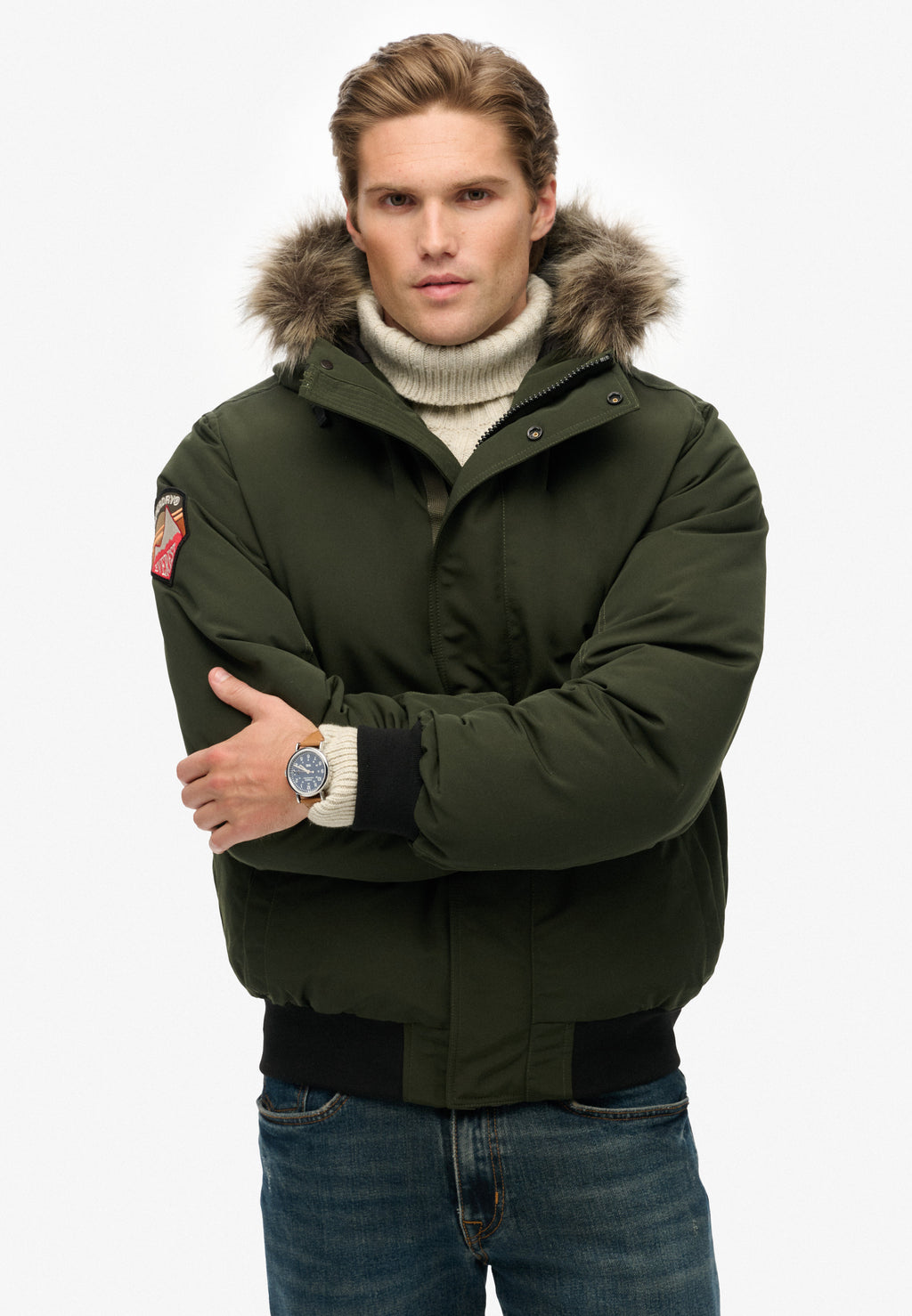 Everest Faux Fur Bomber Jacket