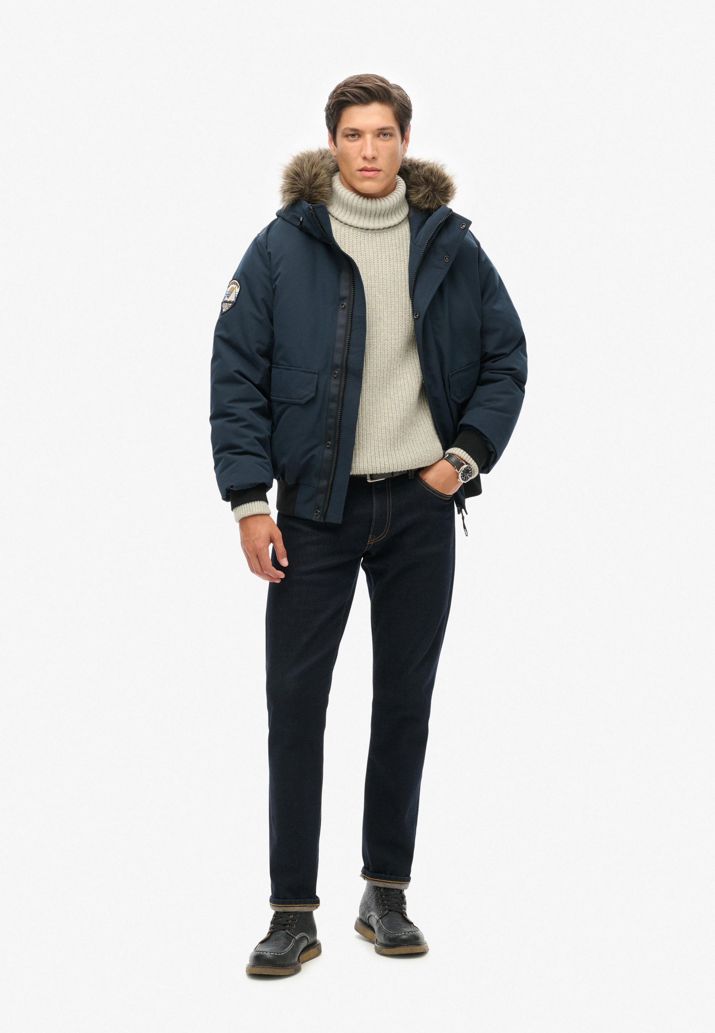 Everest Faux Fur Bomber Jacket