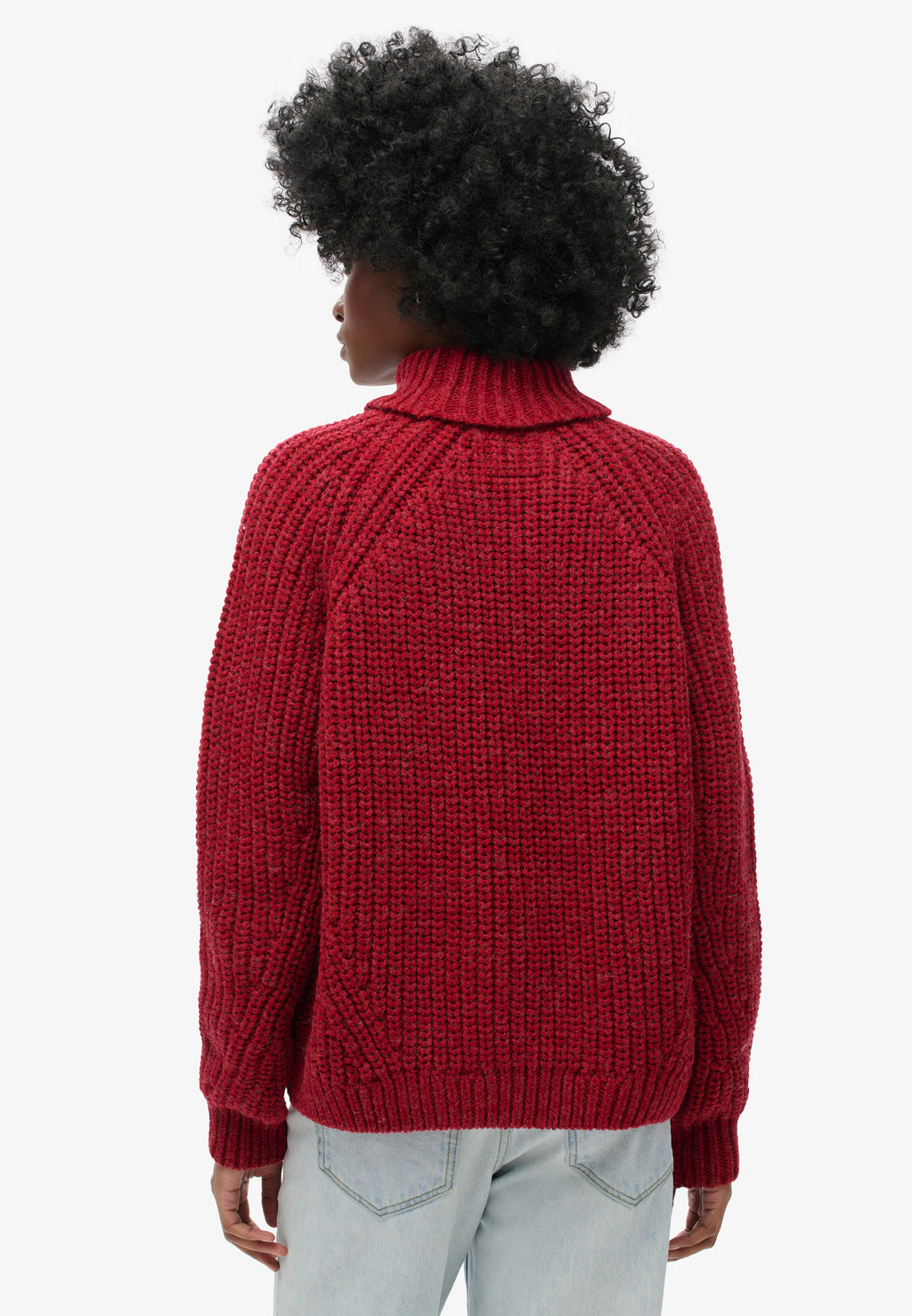 Slouchy Stitch Roll Neck Knit