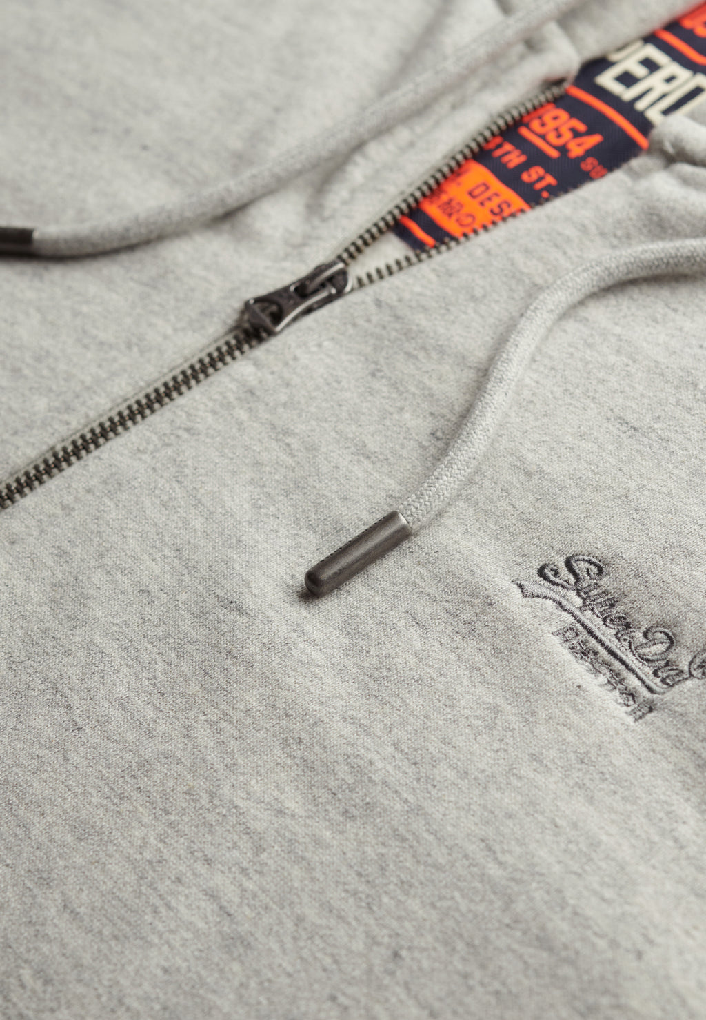 Essential Logo Half Brushed Zip Hoodie