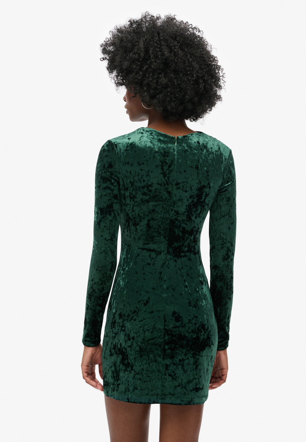 Velvet Long Sleeve Mini Dress