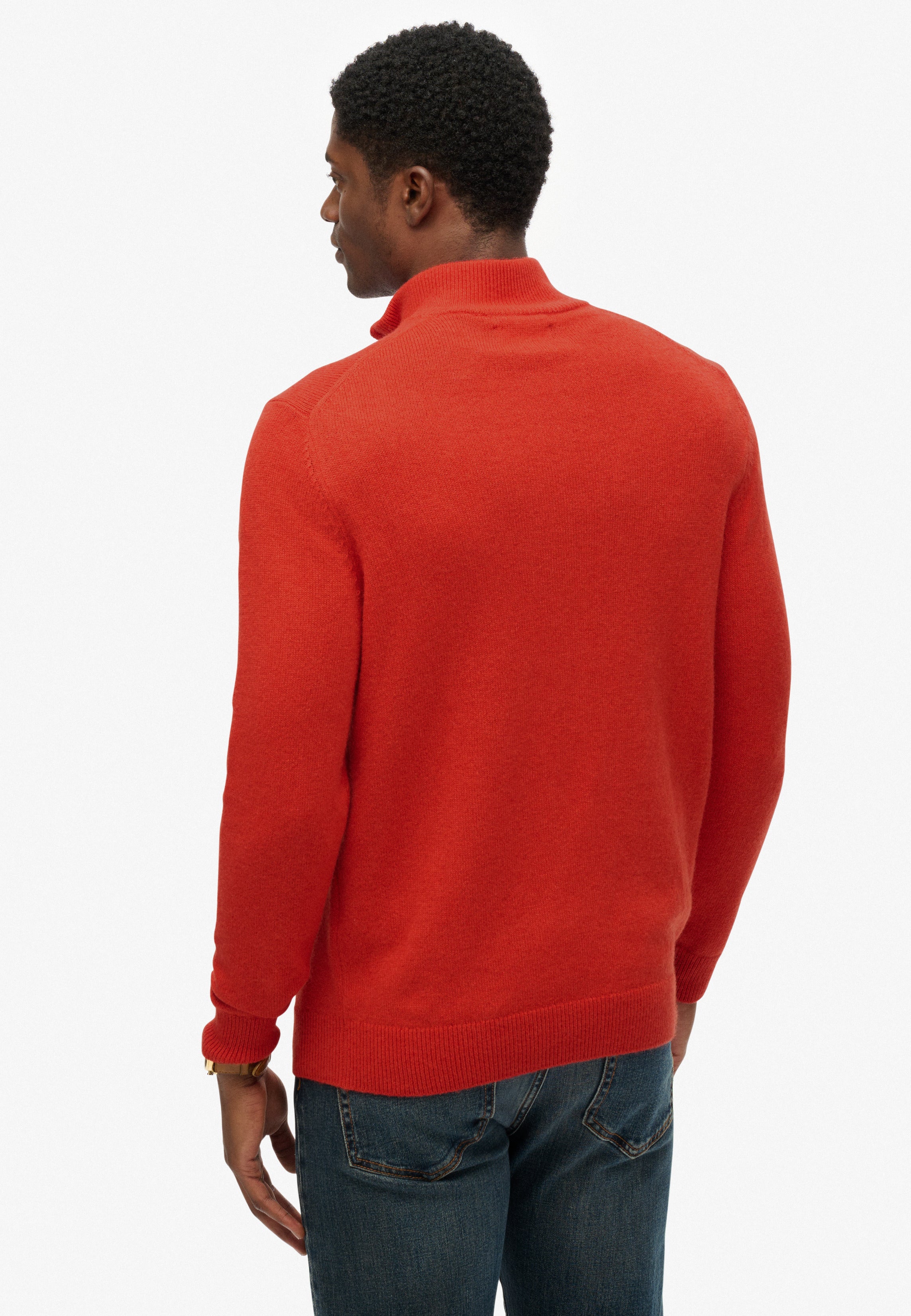 Wool Blend Half Zip Jumper