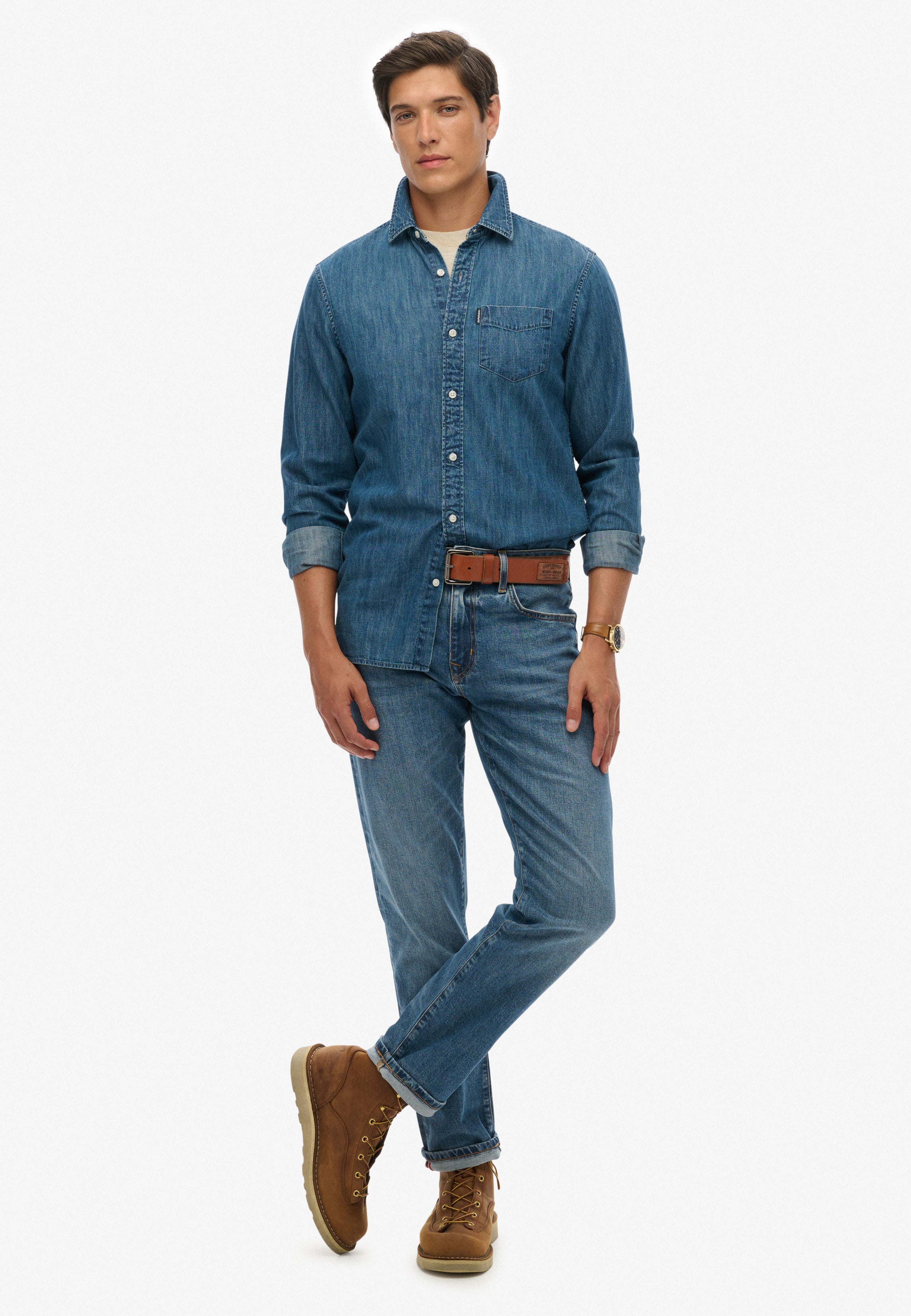 Essential Long Sleeve Denim Shirt