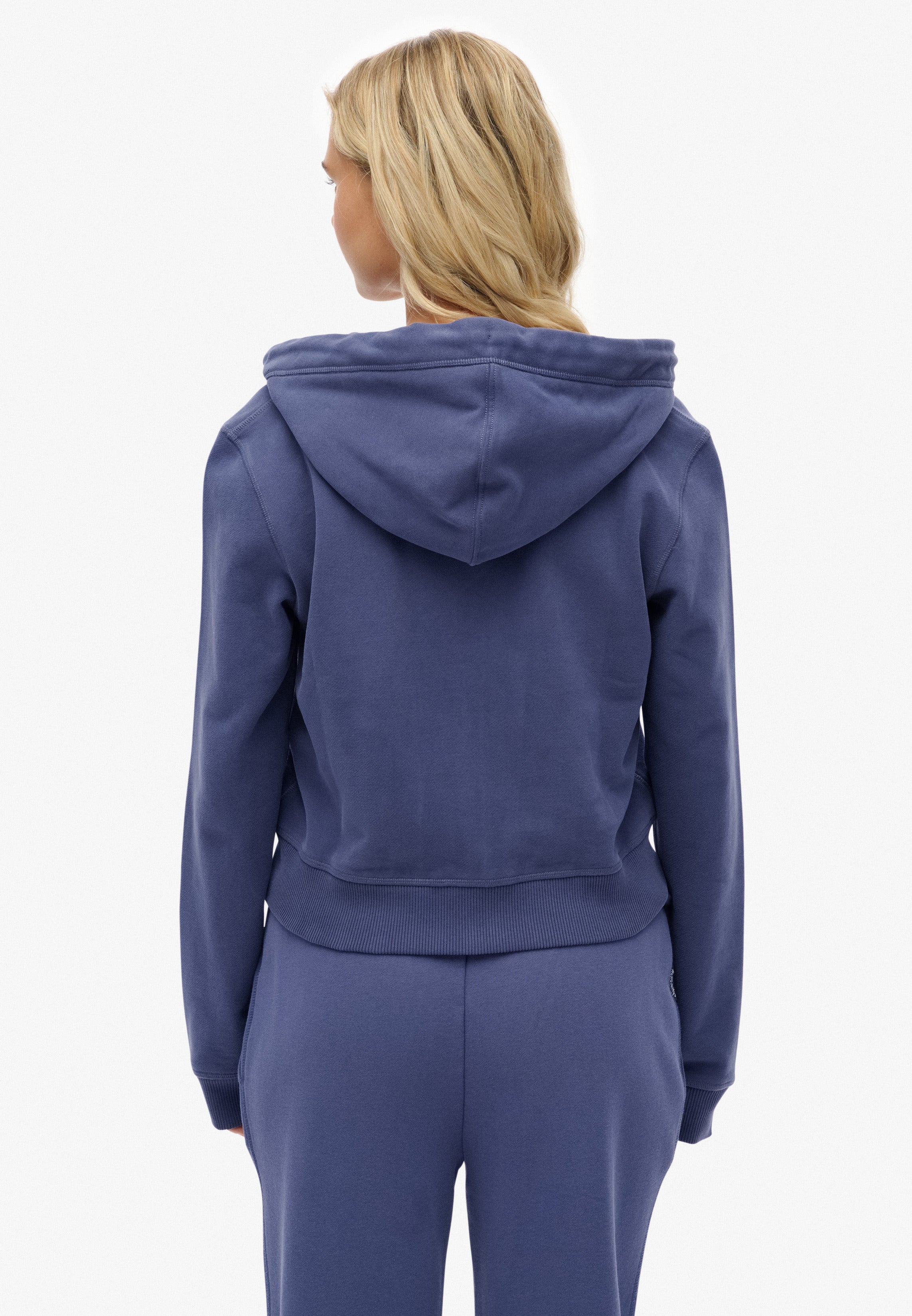 Essential Logo Cropped Zip Hoodie