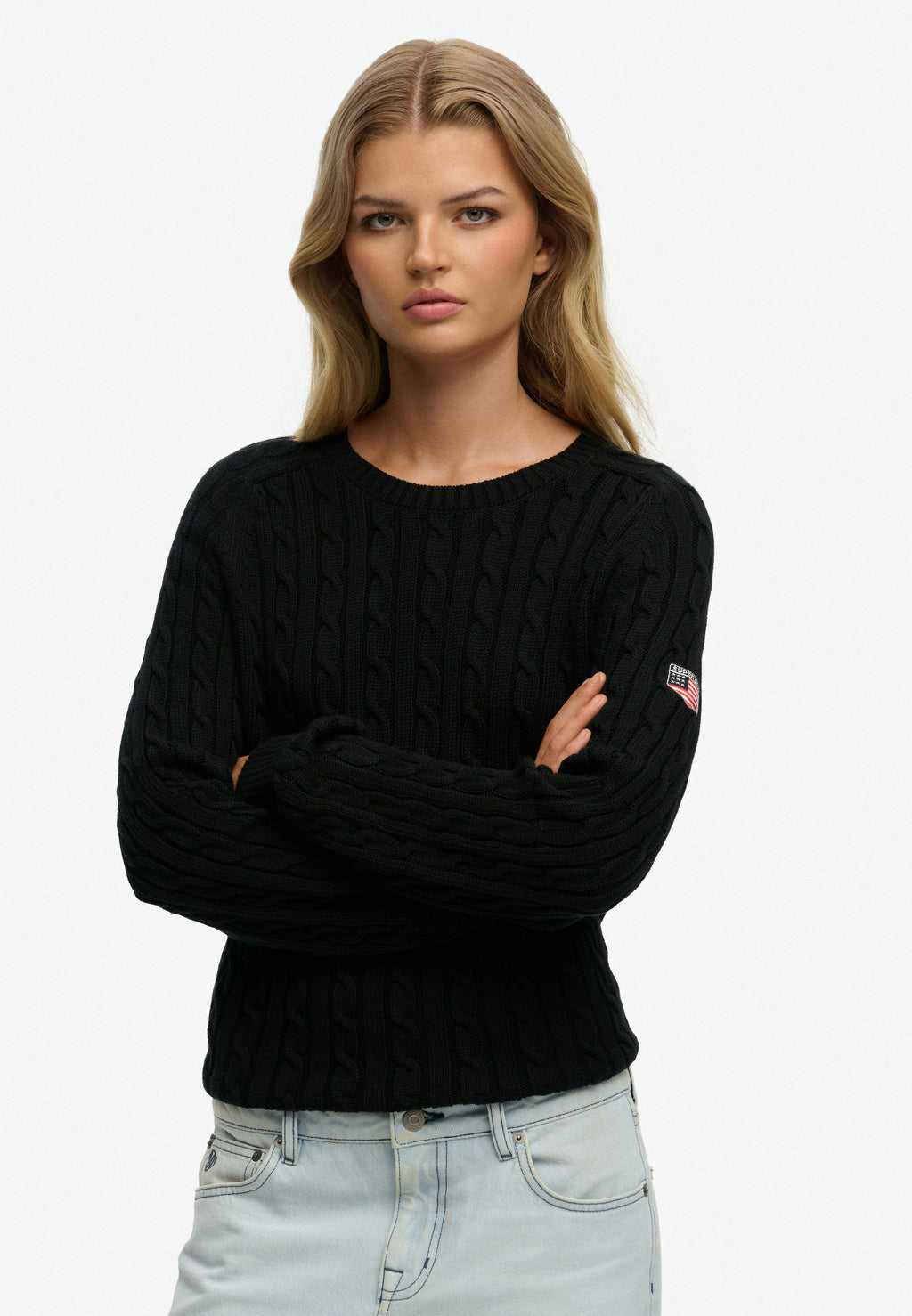 Slouchy Cable Knit Jumper