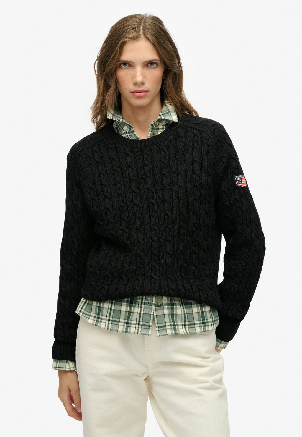 Slouchy Cable Knit Jumper
