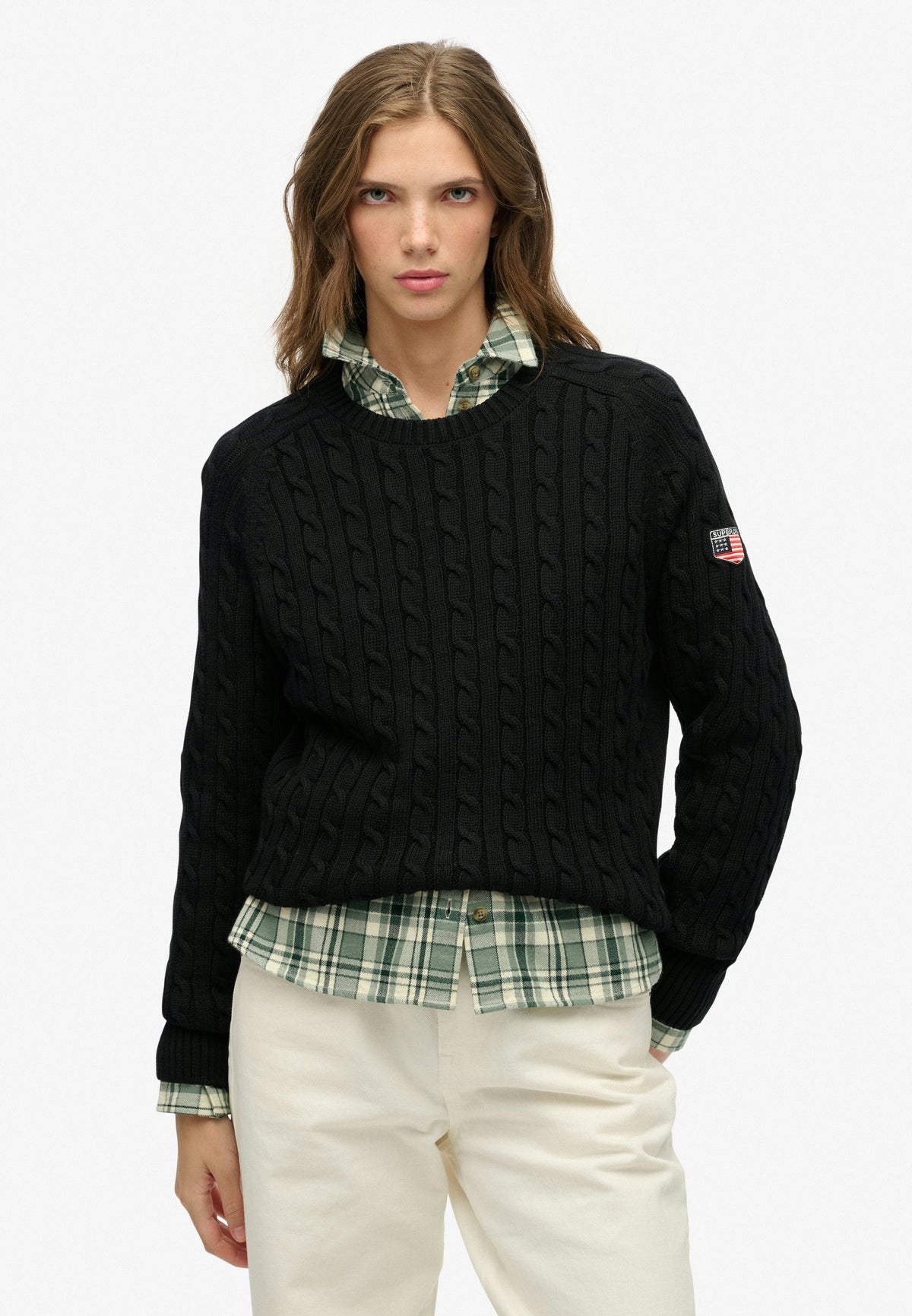 Slouchy Cable Knit Jumper