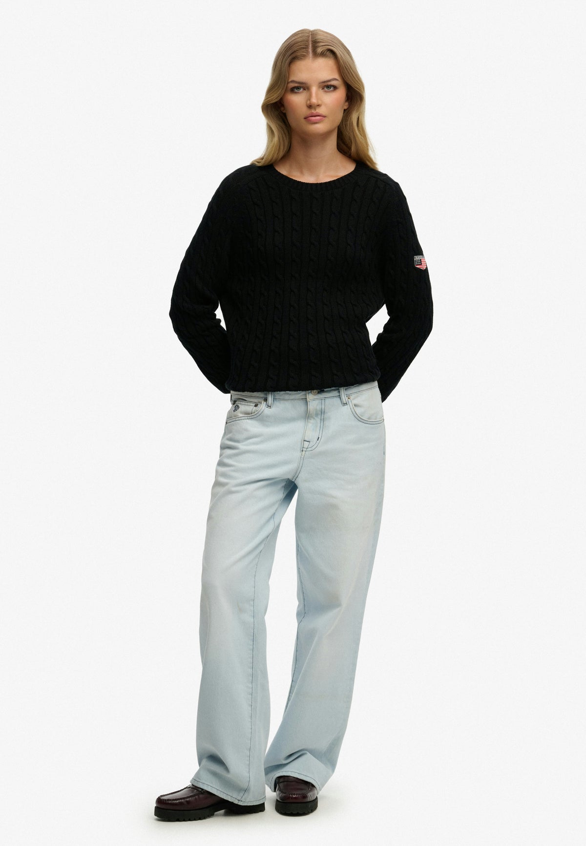Slouchy Cable Knit Jumper