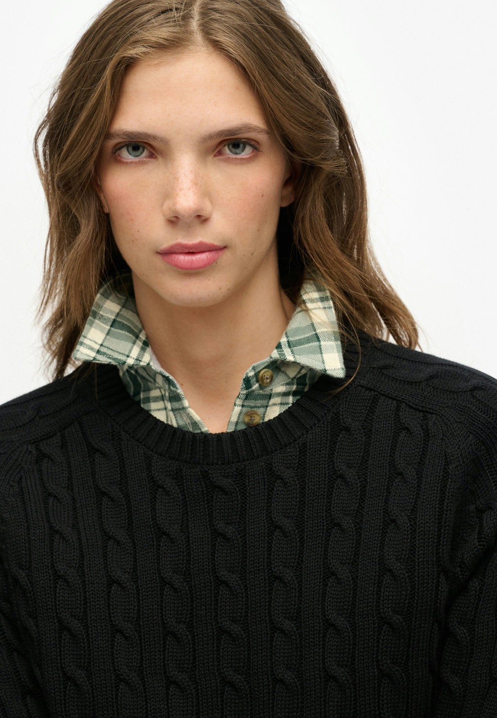 Slouchy Cable Knit Jumper