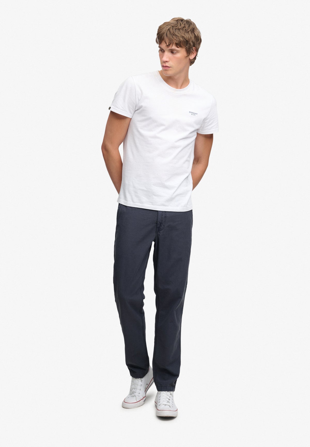 Tapered Washed Chino Trousers