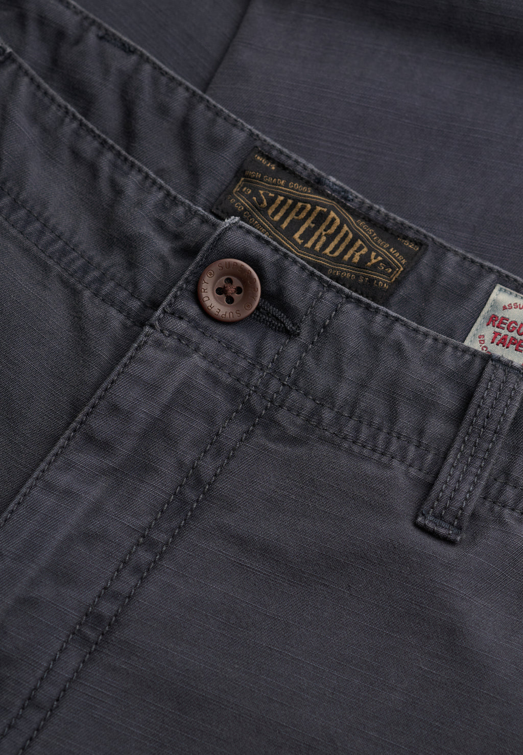 Tapered Washed Chino Trousers