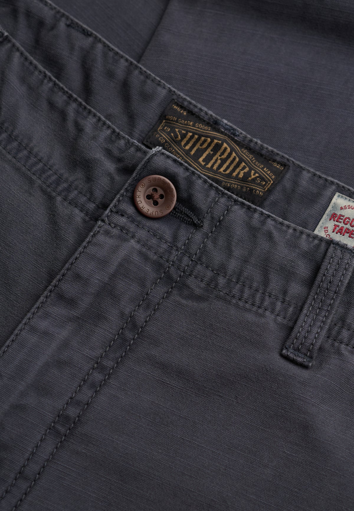 Tapered Washed Chino Trousers