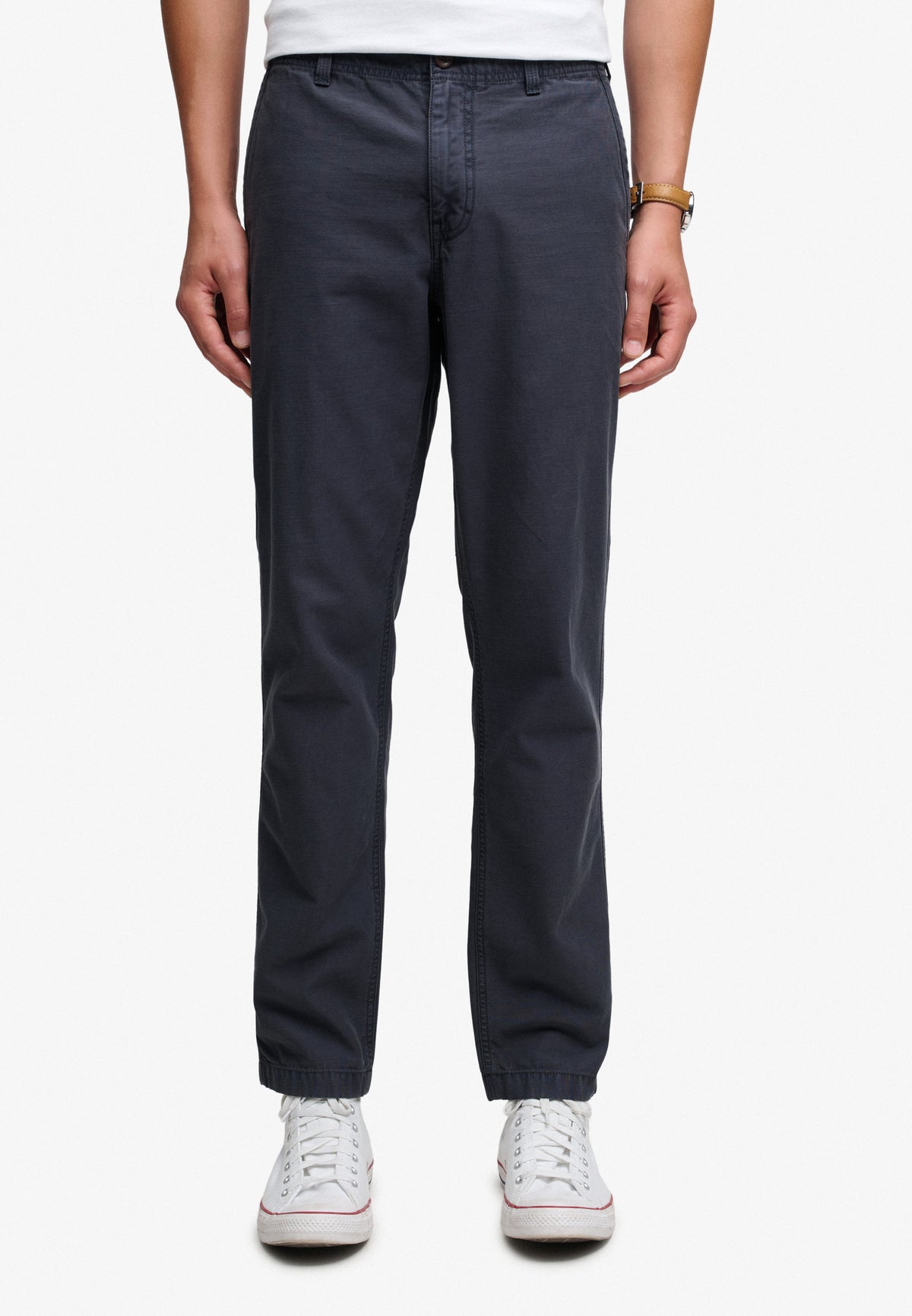 Tapered Washed Chino Trousers