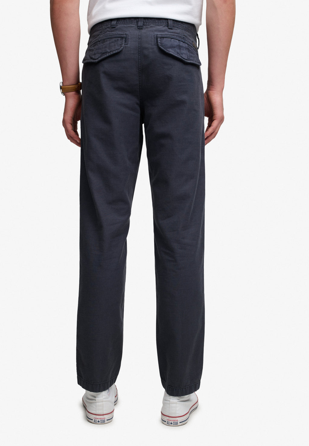 Tapered Washed Chino Trousers