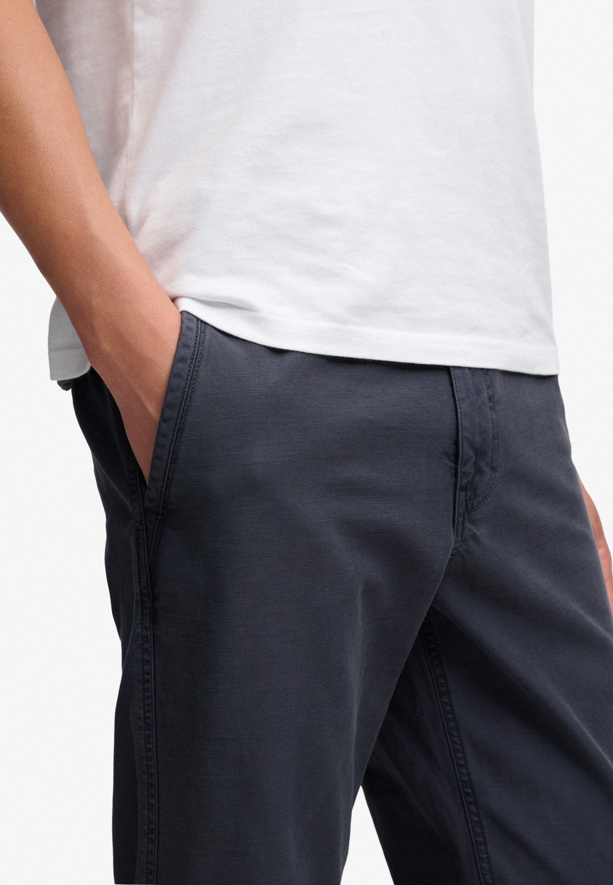 Tapered Washed Chino Trousers