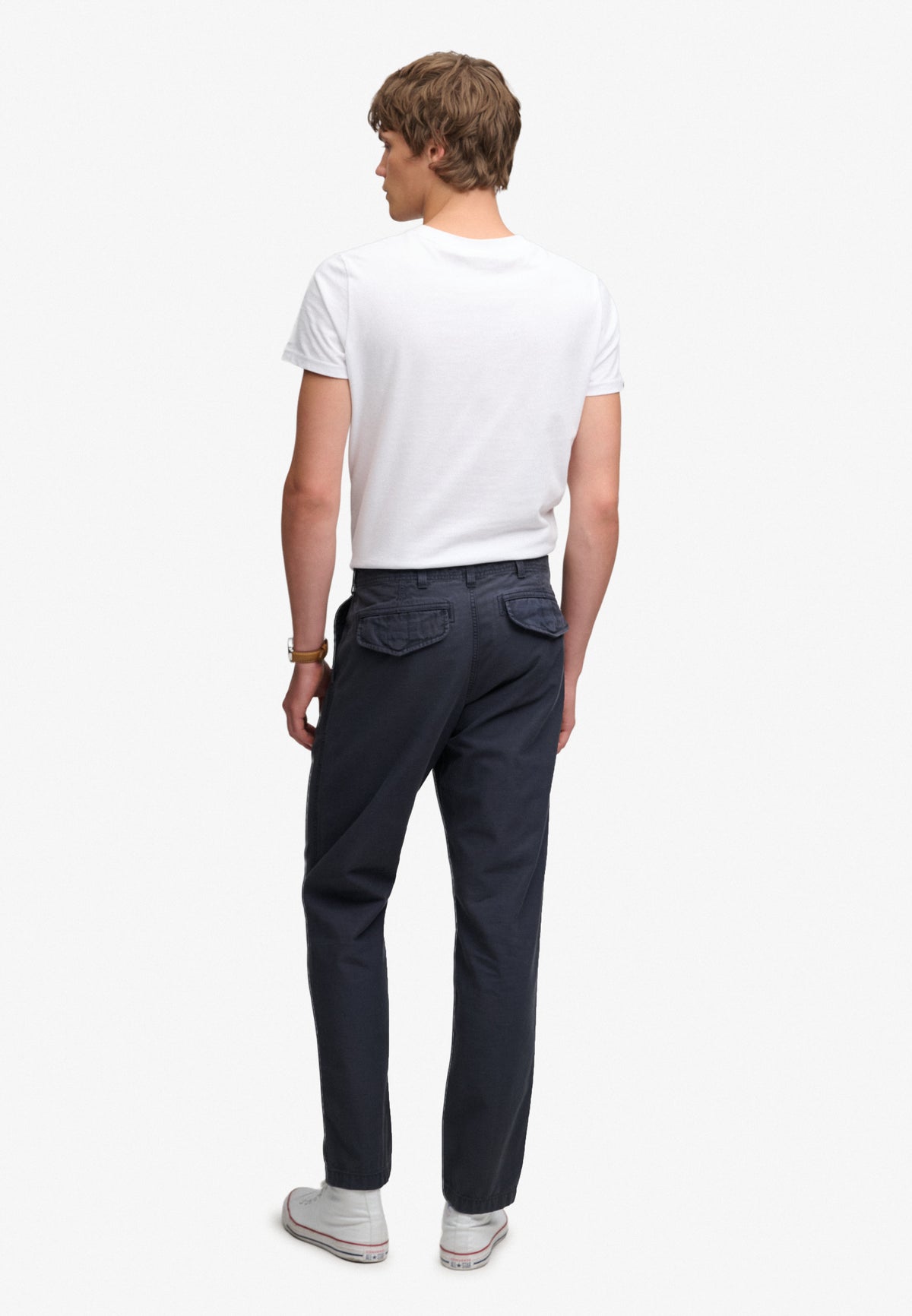 Tapered Washed Chino Trousers
