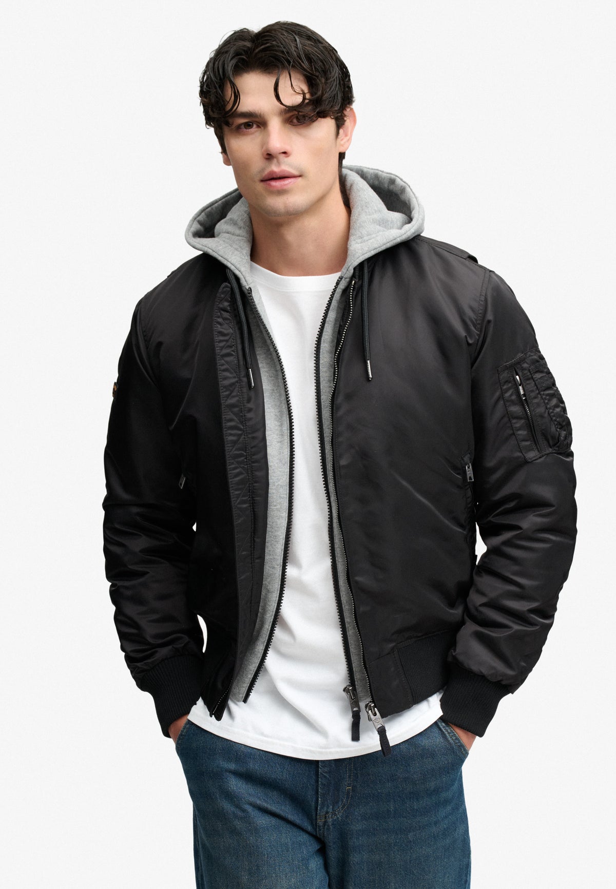 Hooded MA1 Bomber Jacket