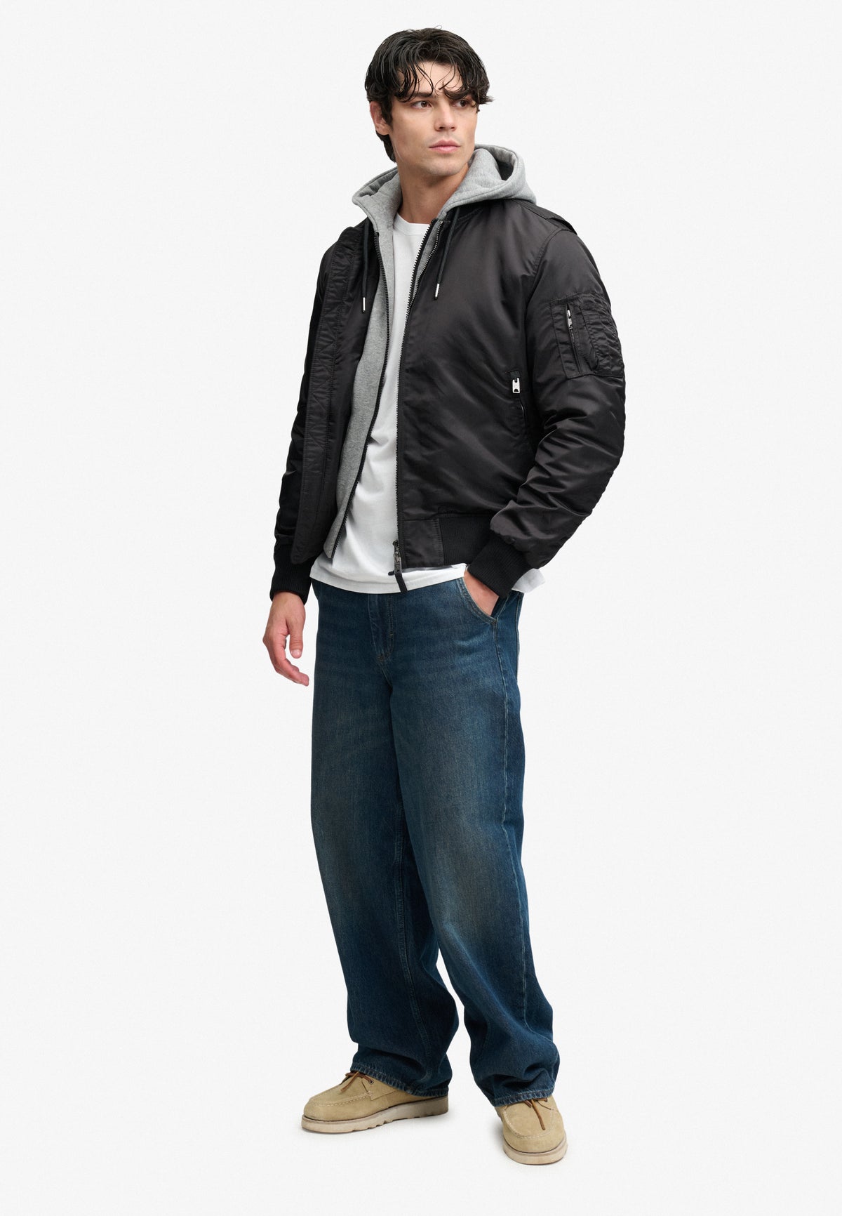 Hooded MA1 Bomber Jacket