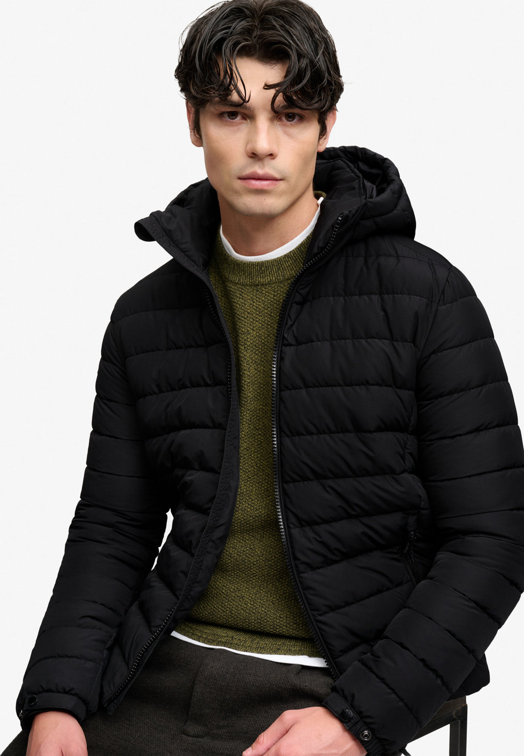 Hooded Fuji Midweight Padded Jacket