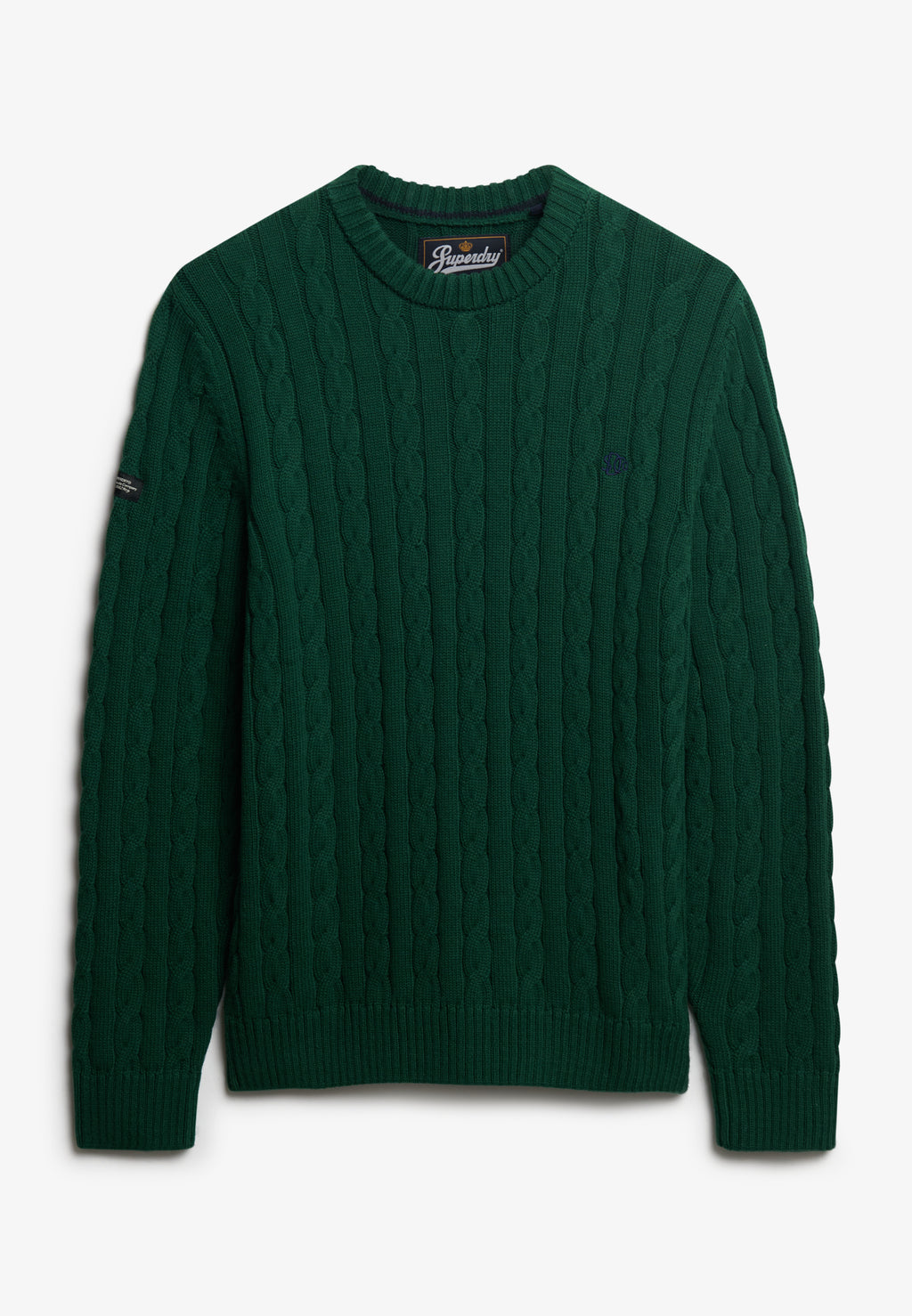 Cotton Cable Knit Crew Jumper