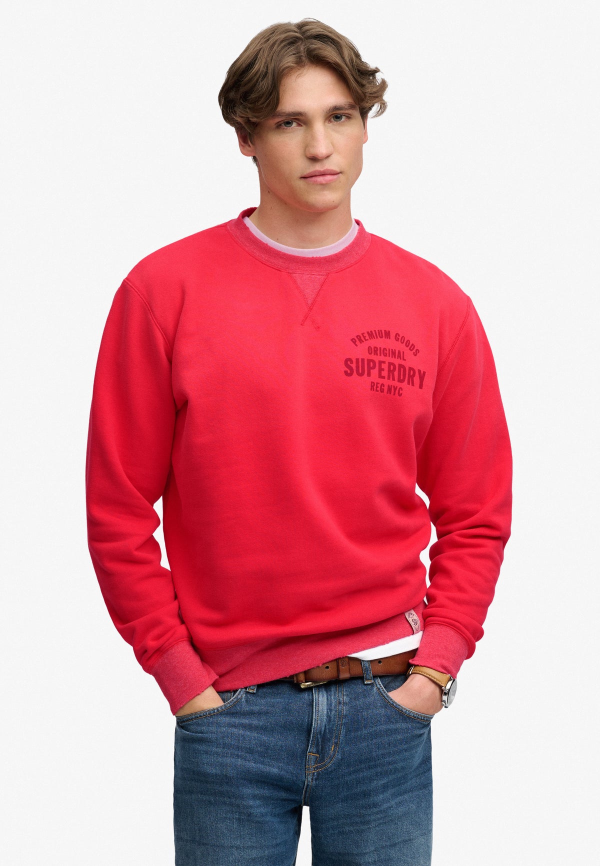 Block Text Crew Neck Sweatshirt
