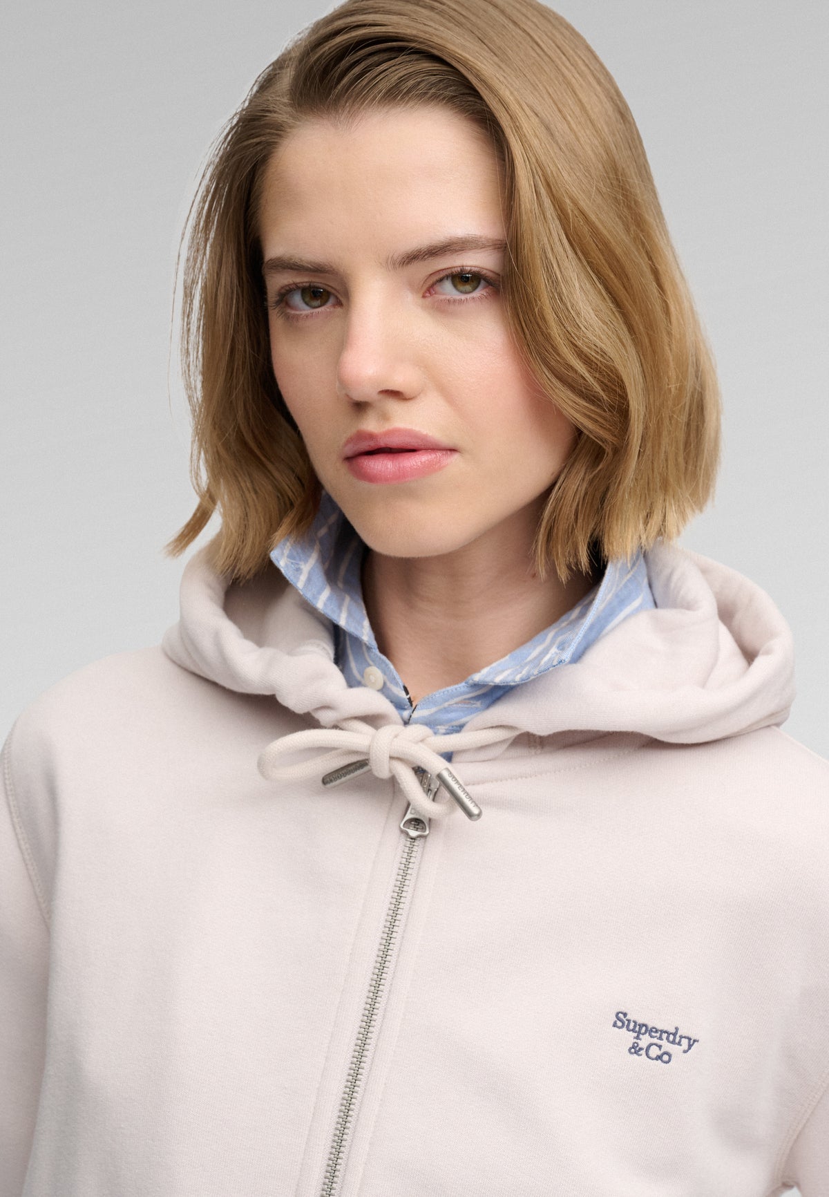 Signature Embroidered Zip Hoodie