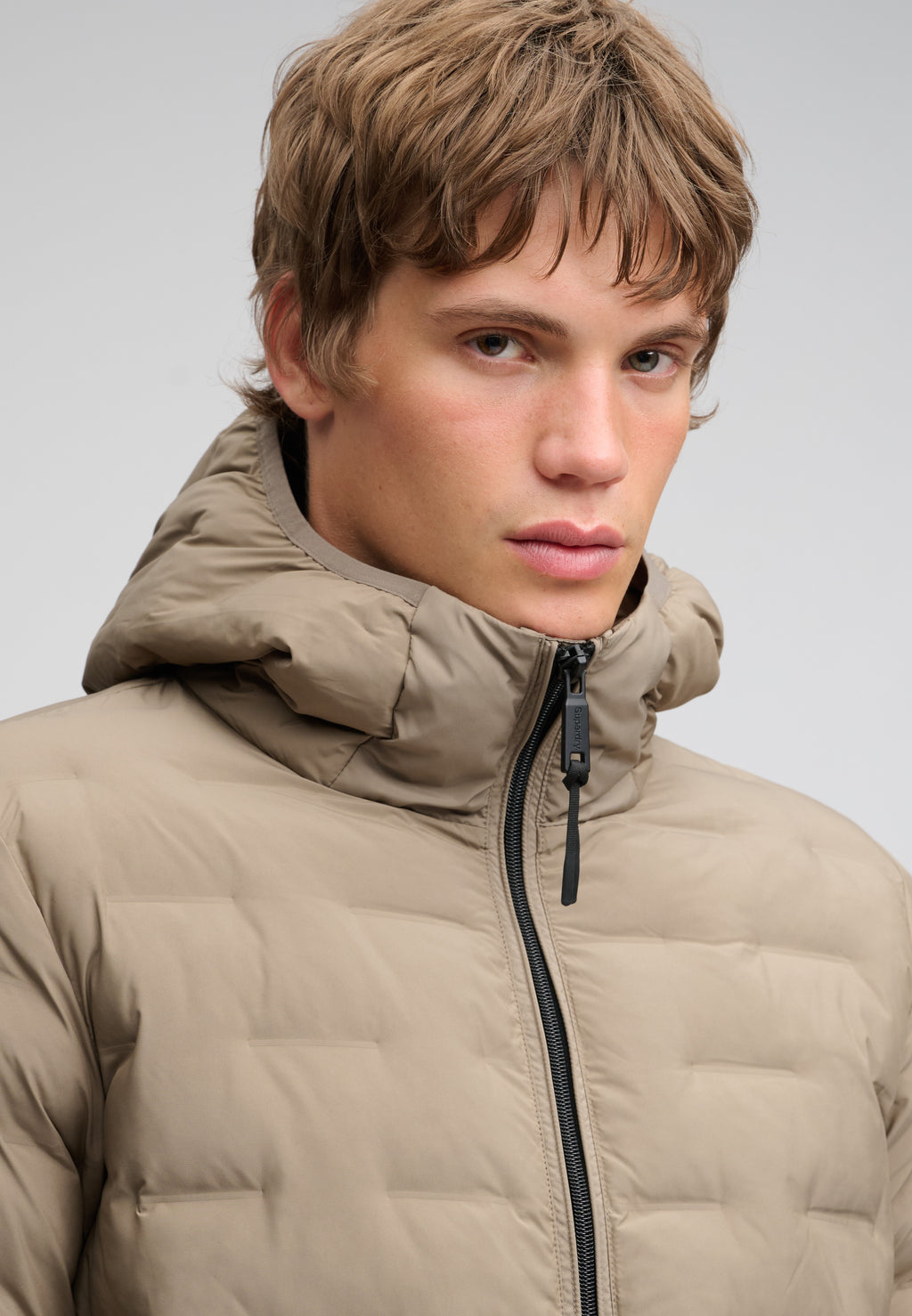 Hooded Heat Weld Padded Jacket