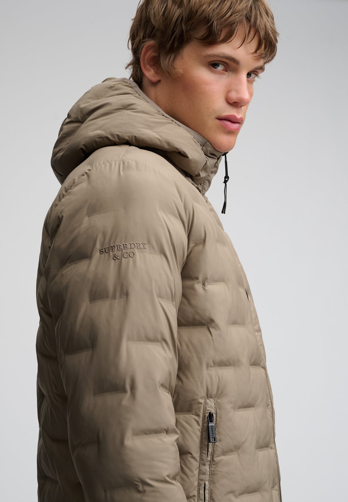 Hooded Heat Weld Padded Jacket