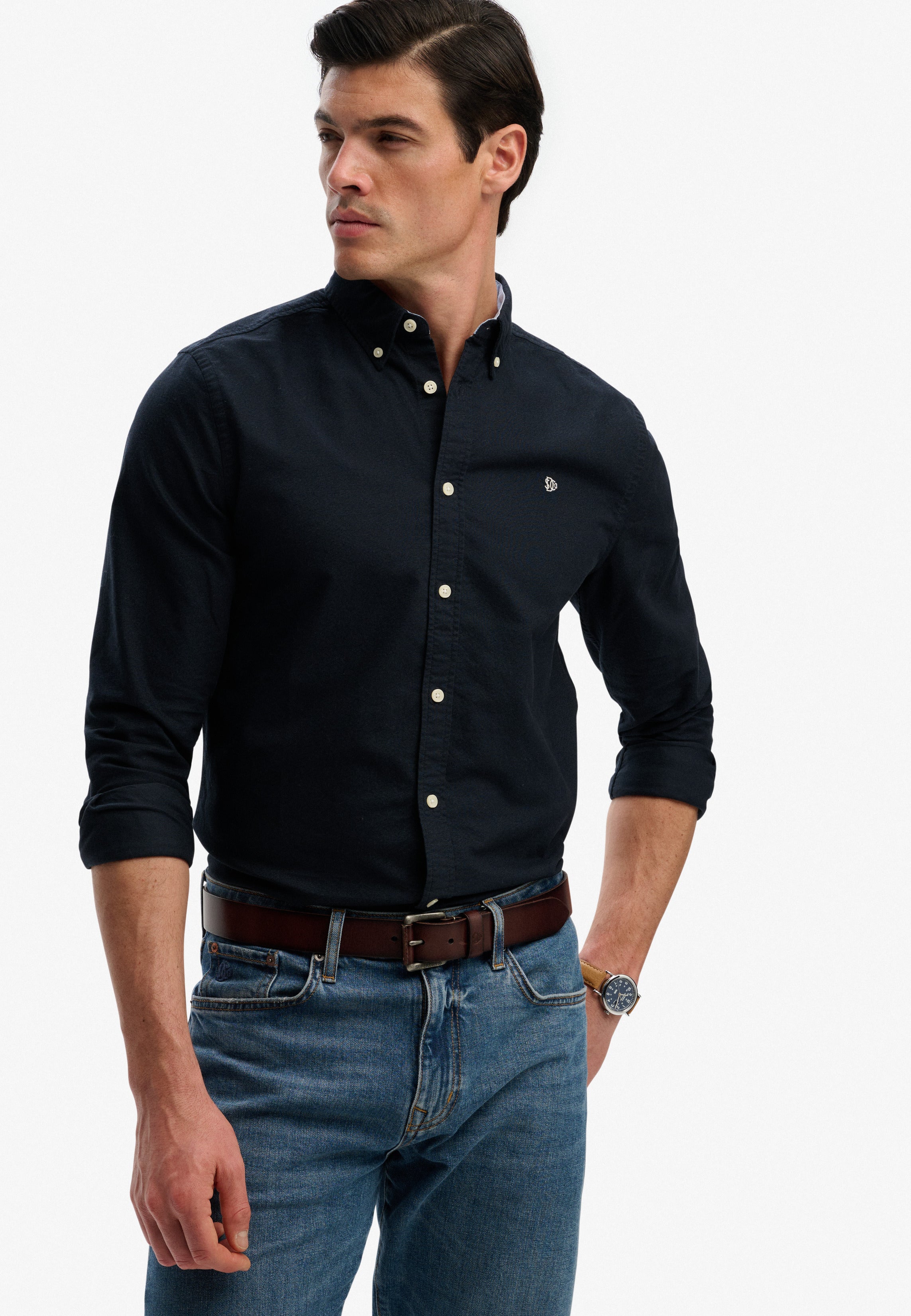 Preppy Oxford Long Sleeve Shirt