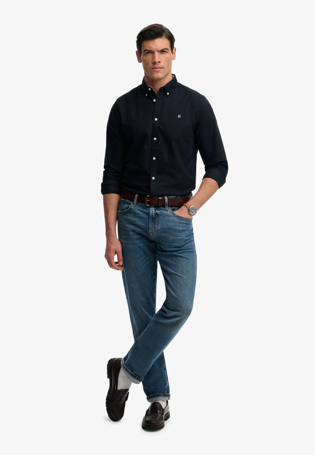 Preppy Oxford Long Sleeve Shirt
