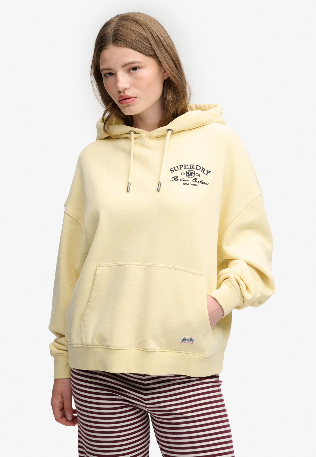 Luxe Casual Embroidered Relaxed Hoodie