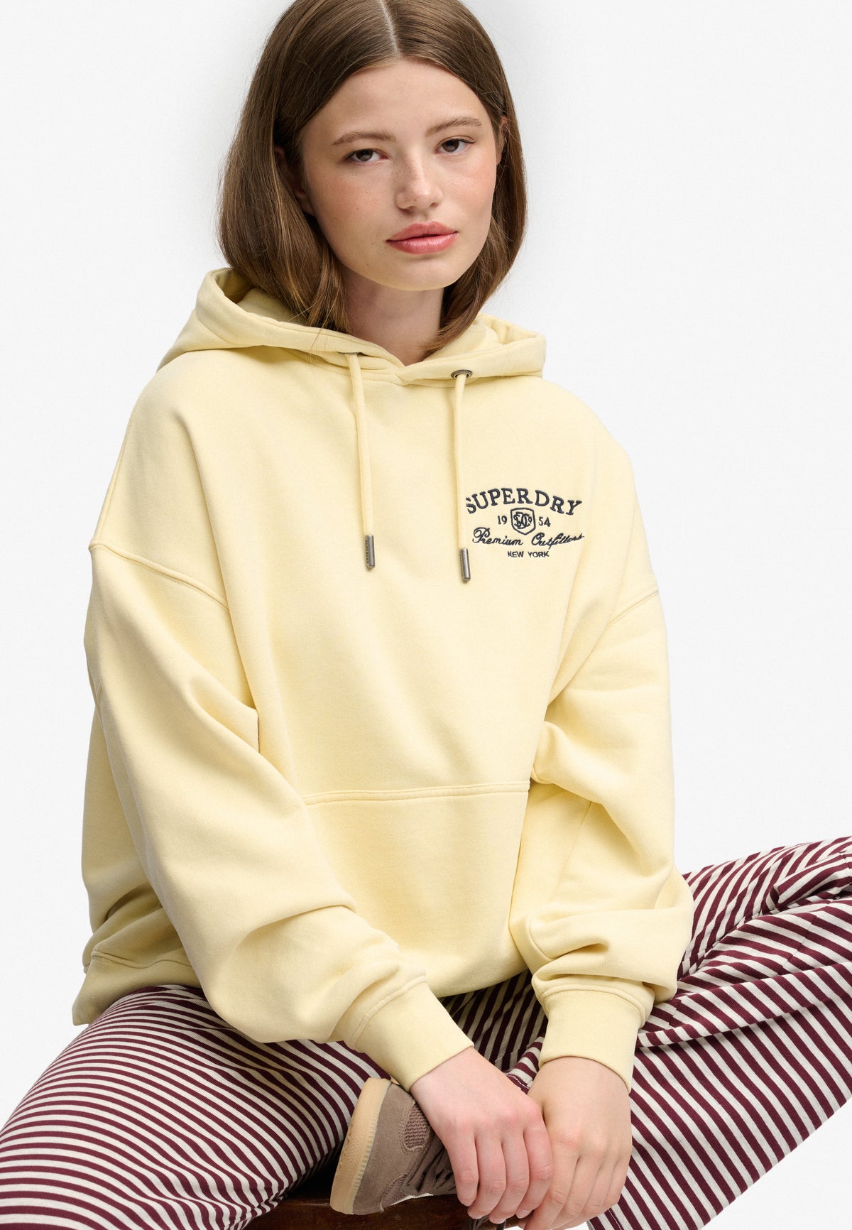 Luxe Casual Embroidered Relaxed Hoodie