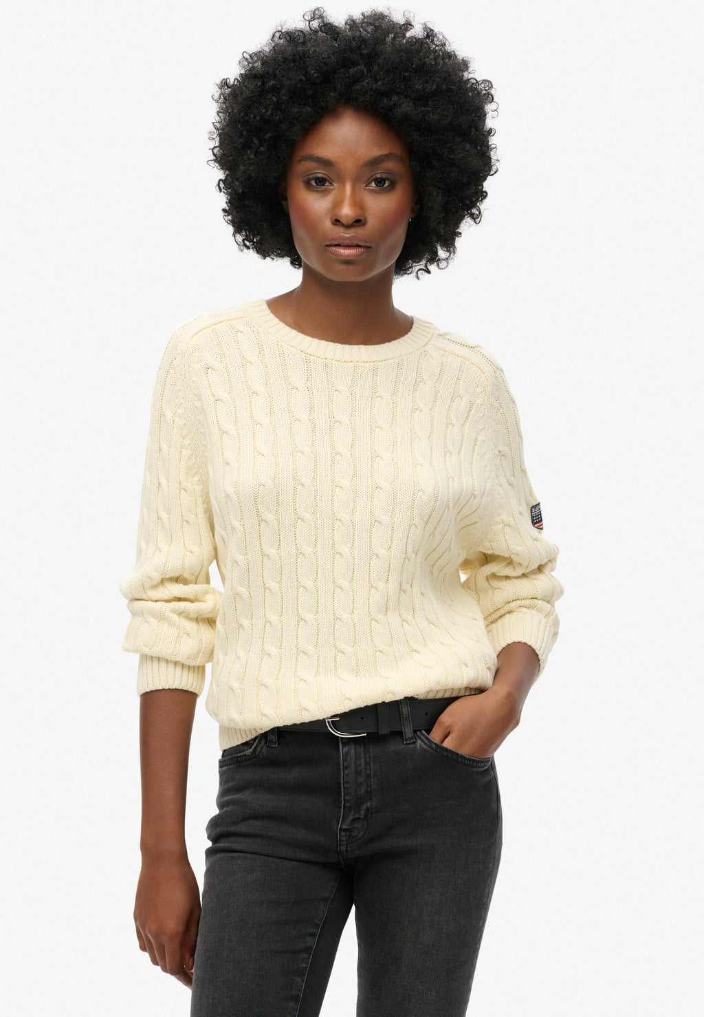 Slouchy Cable Knit Jumper