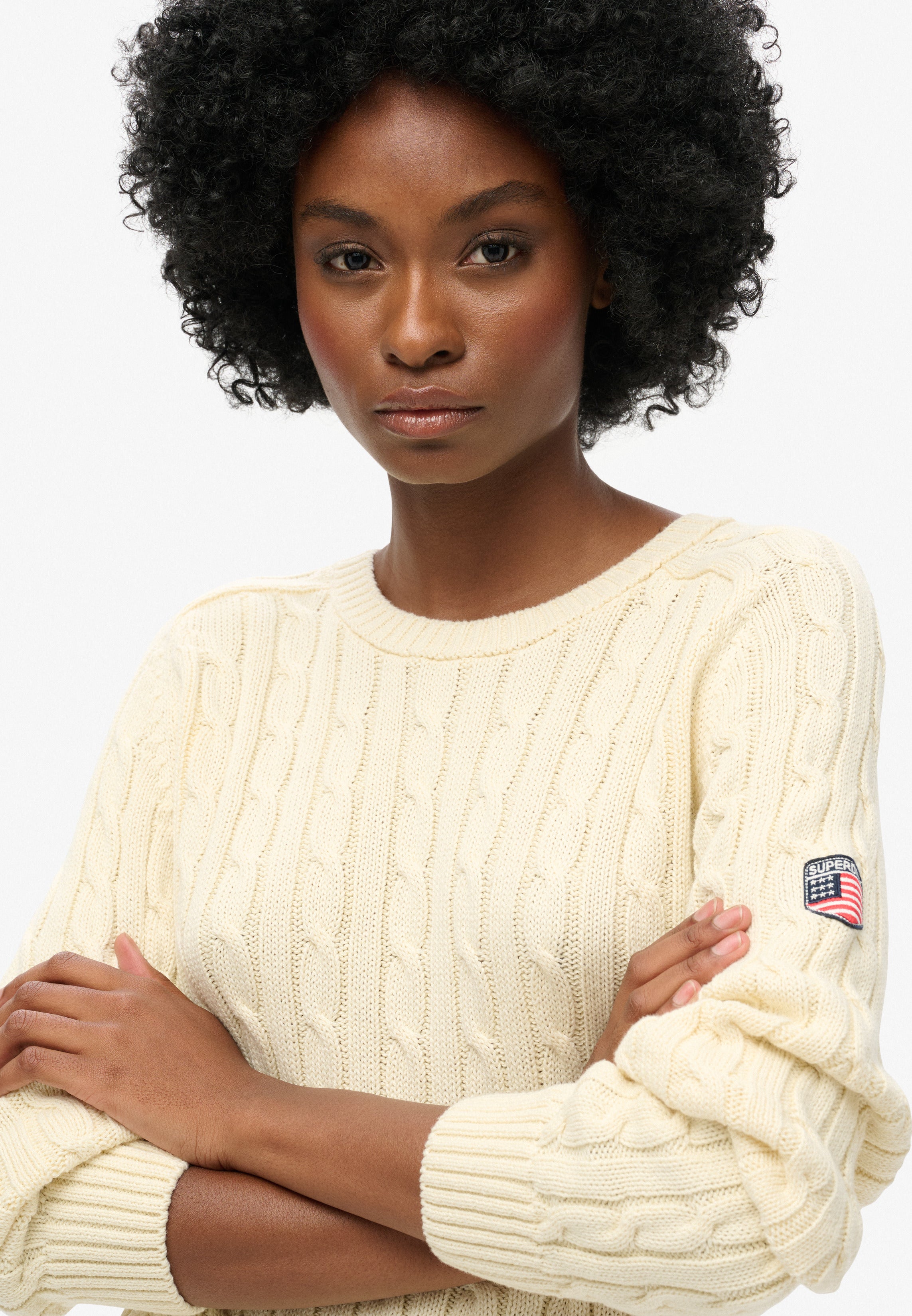 Slouchy Cable Knit Jumper