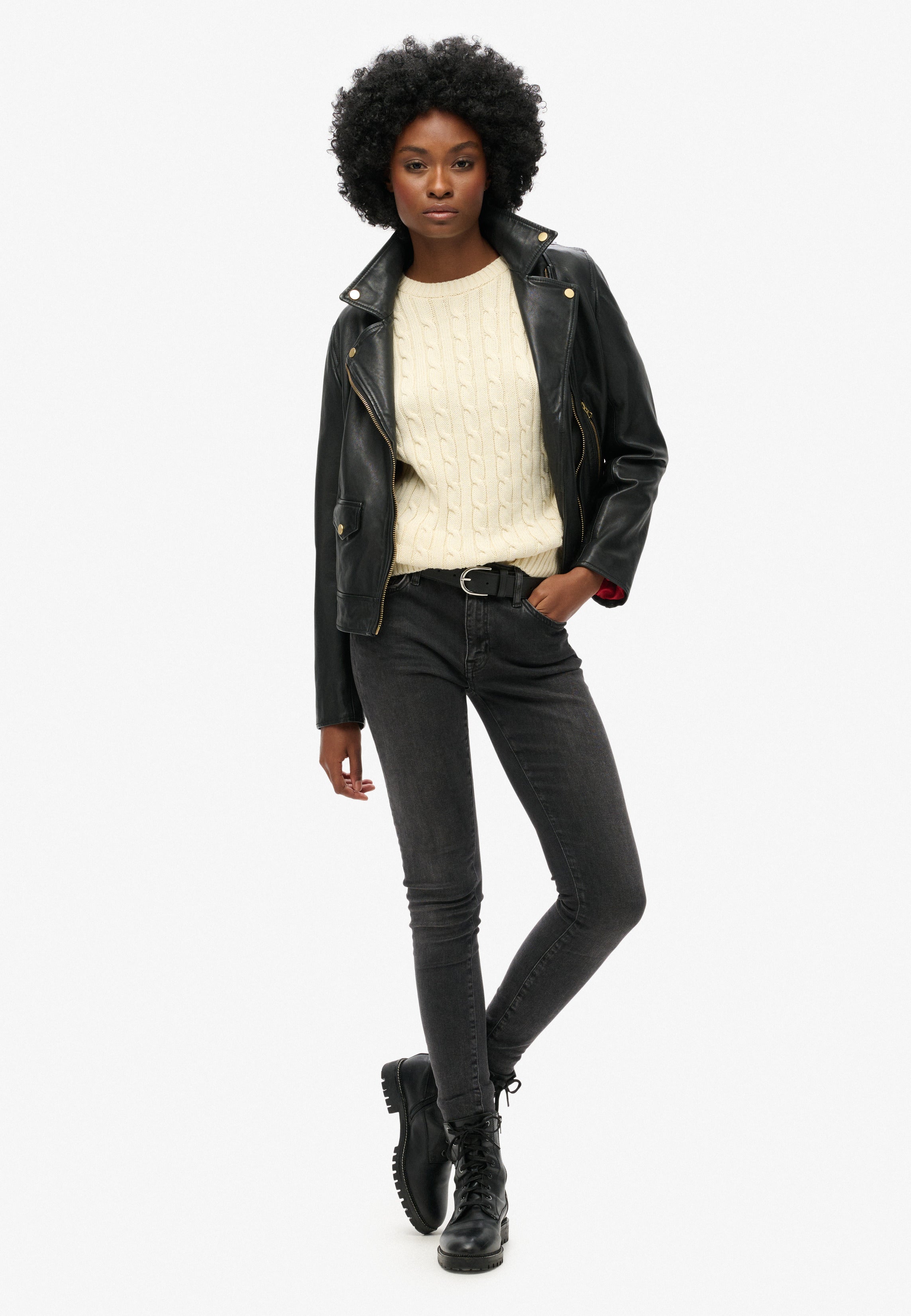 Slouchy Cable Knit Jumper