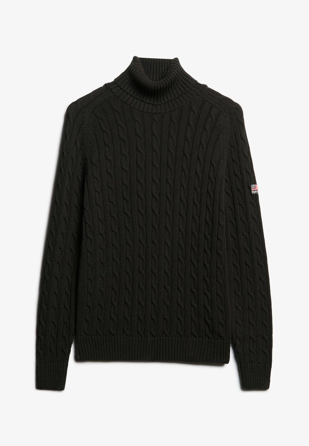 Slouchy Cable Roll Neck Jumper