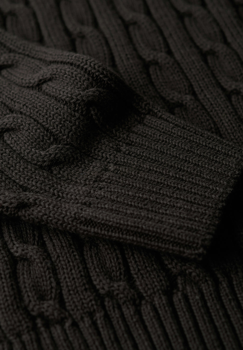 Slouchy Cable Roll Neck Jumper